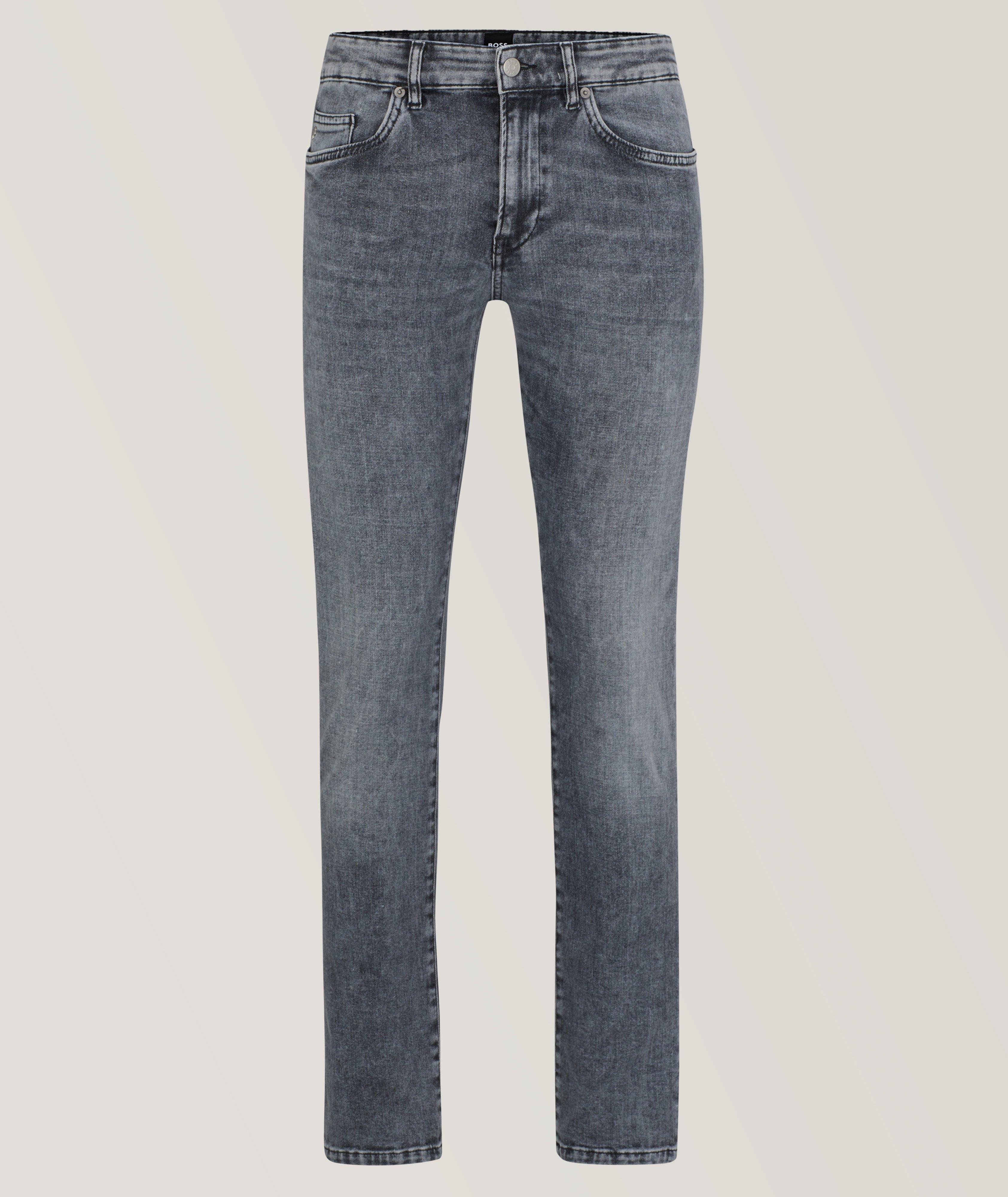 Slim-Fit Washed Stretch-Cotton Jeans image 0