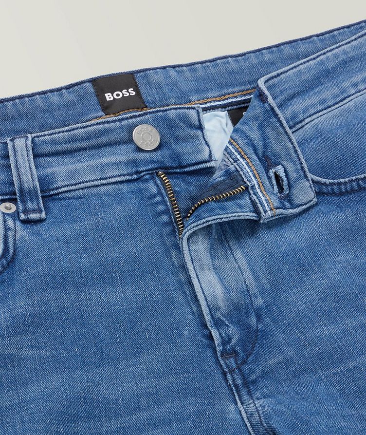 Slim-Fit Italian Cotton Blend Jeans image 1