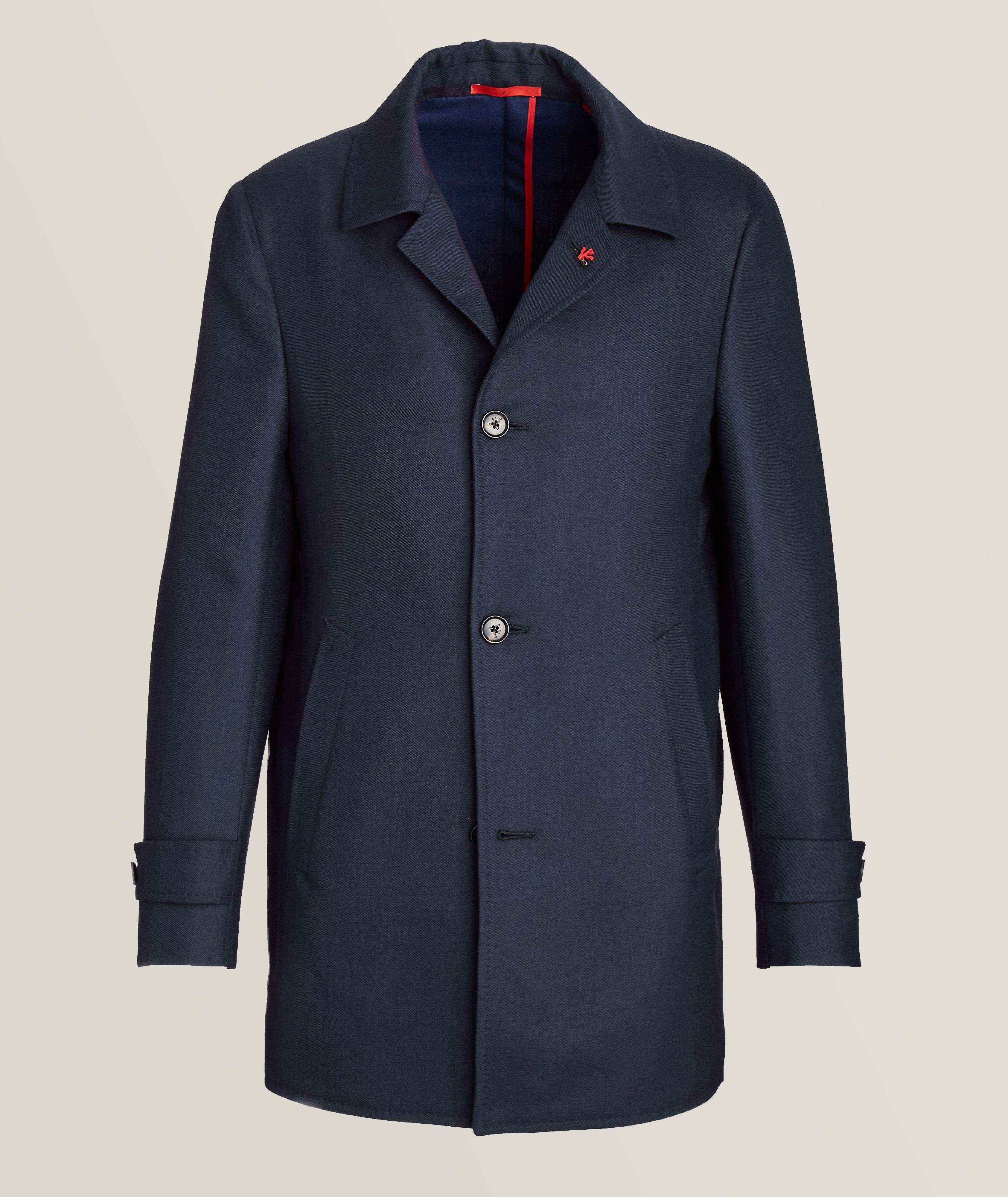 Isaia Manteau en twill de laine et de cachemire