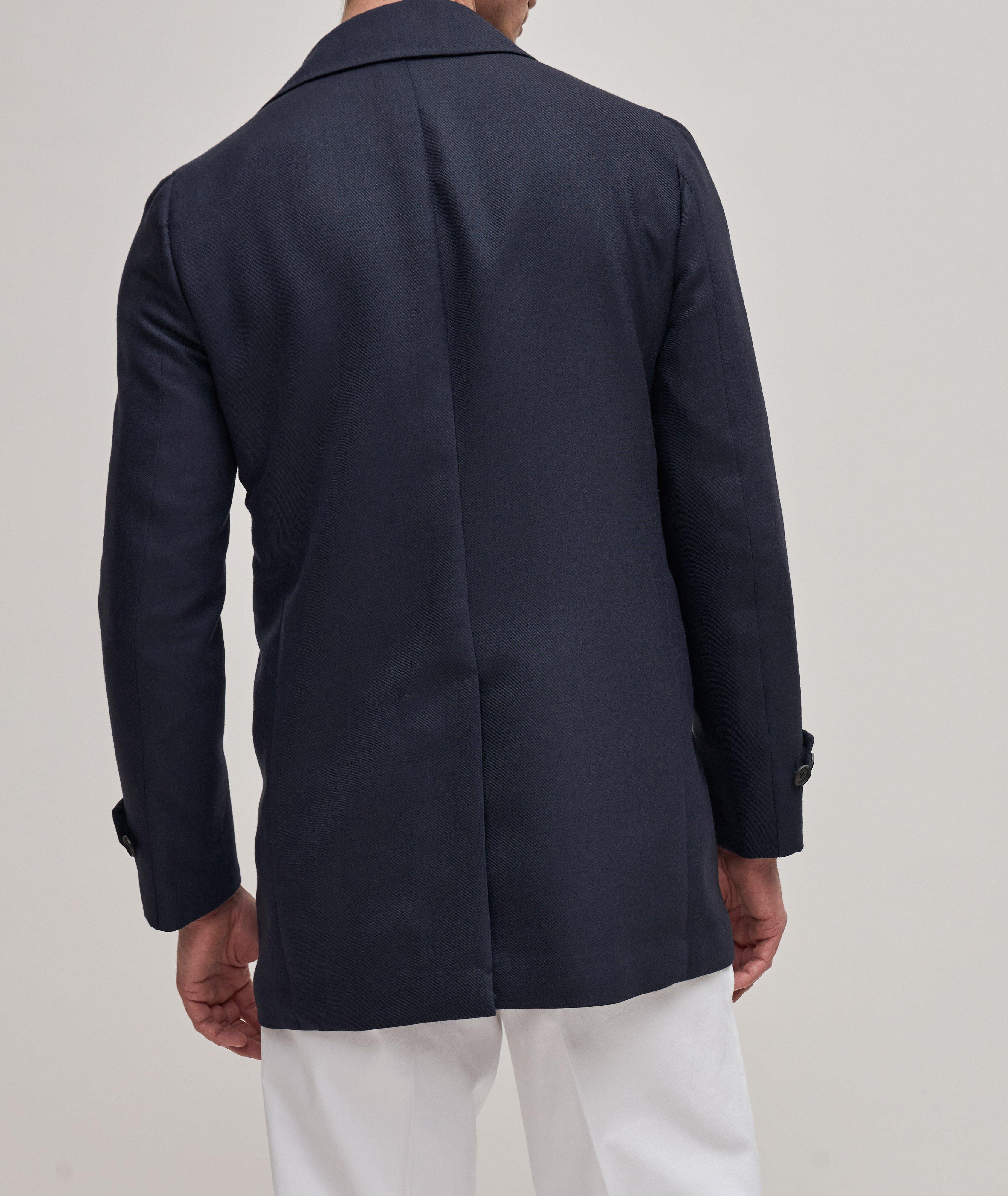 Wool-Cashmere Twill Walking Coat