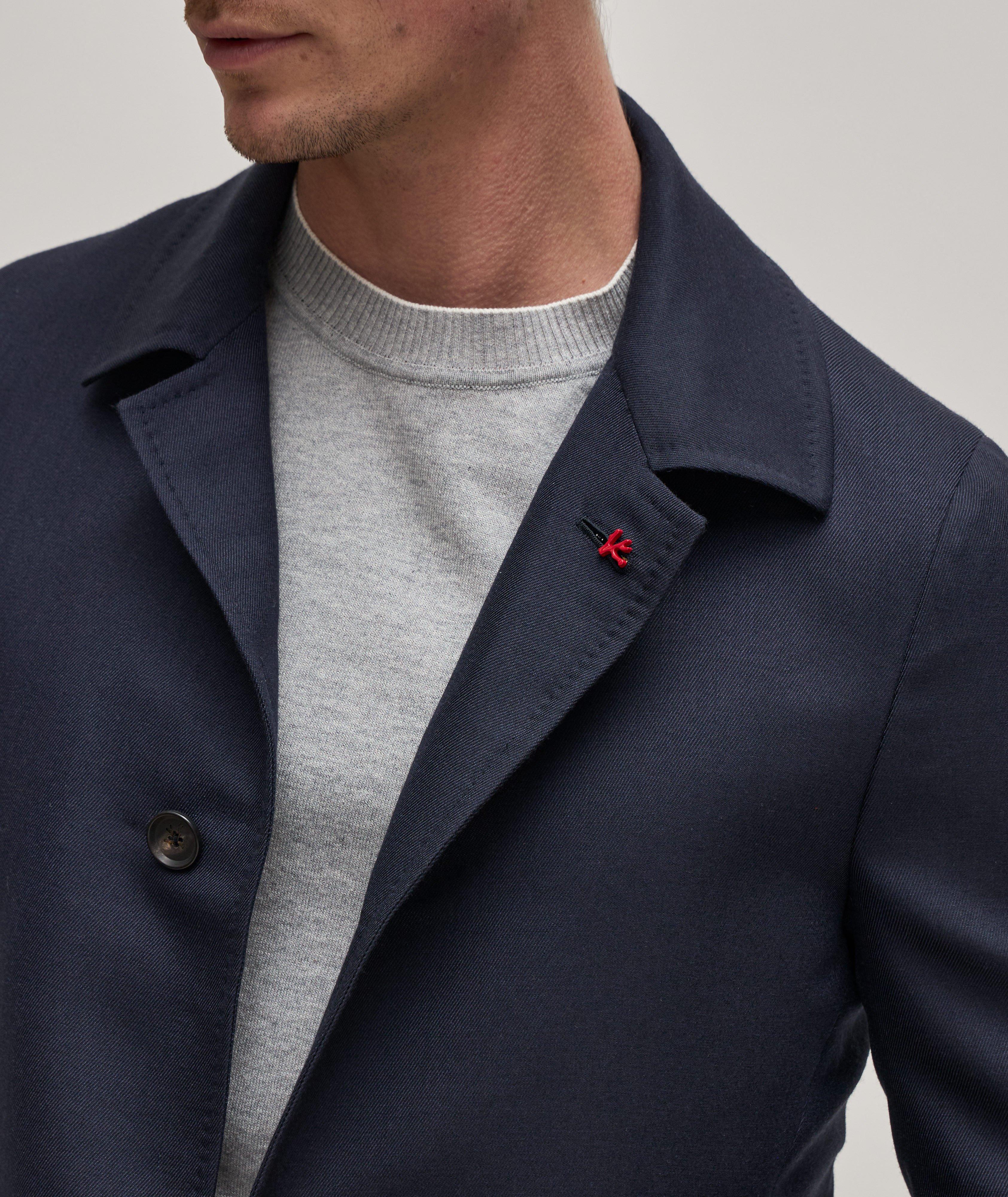 Wool-Cashmere Twill Walking Coat image 3