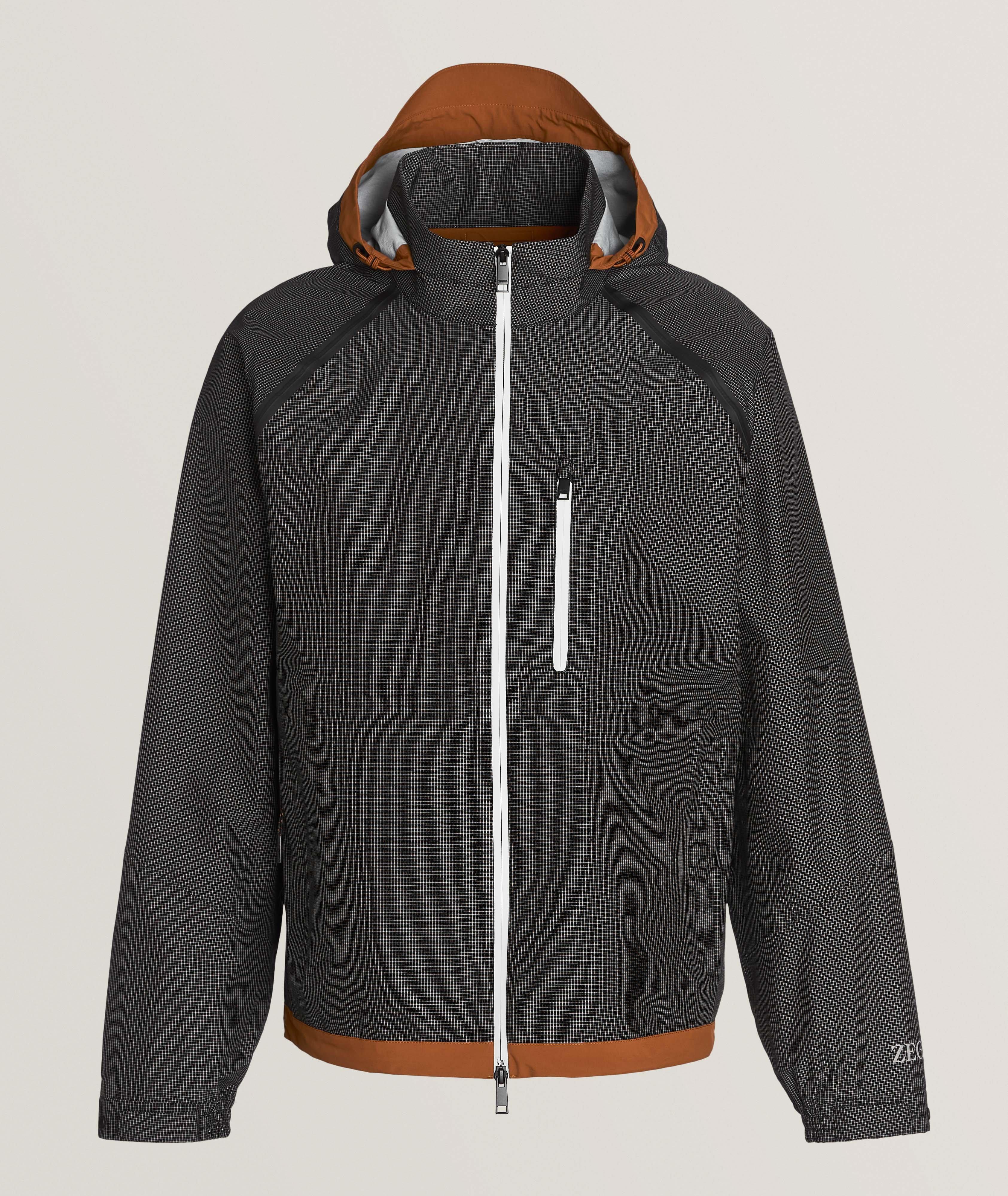 Grid Technical-Fabric Hooded Jacket image 0