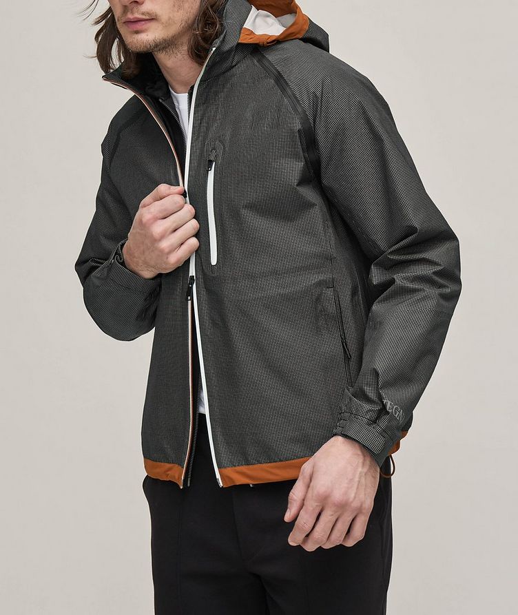 Grid Technical-Fabric Hooded Jacket image 1