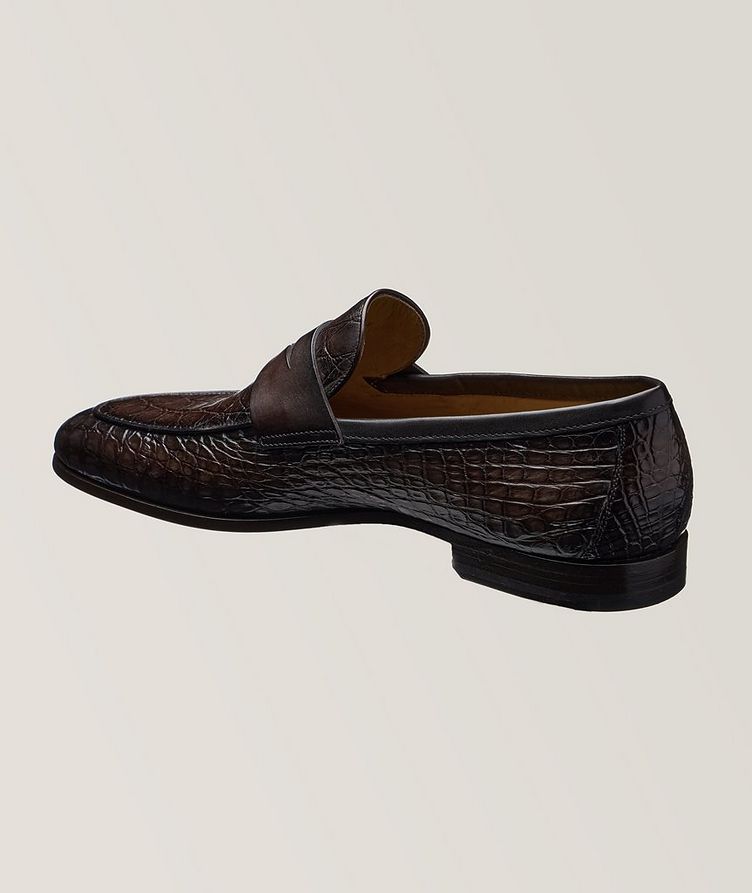 Viggo Crocodile Leather Penny Loafers image 1