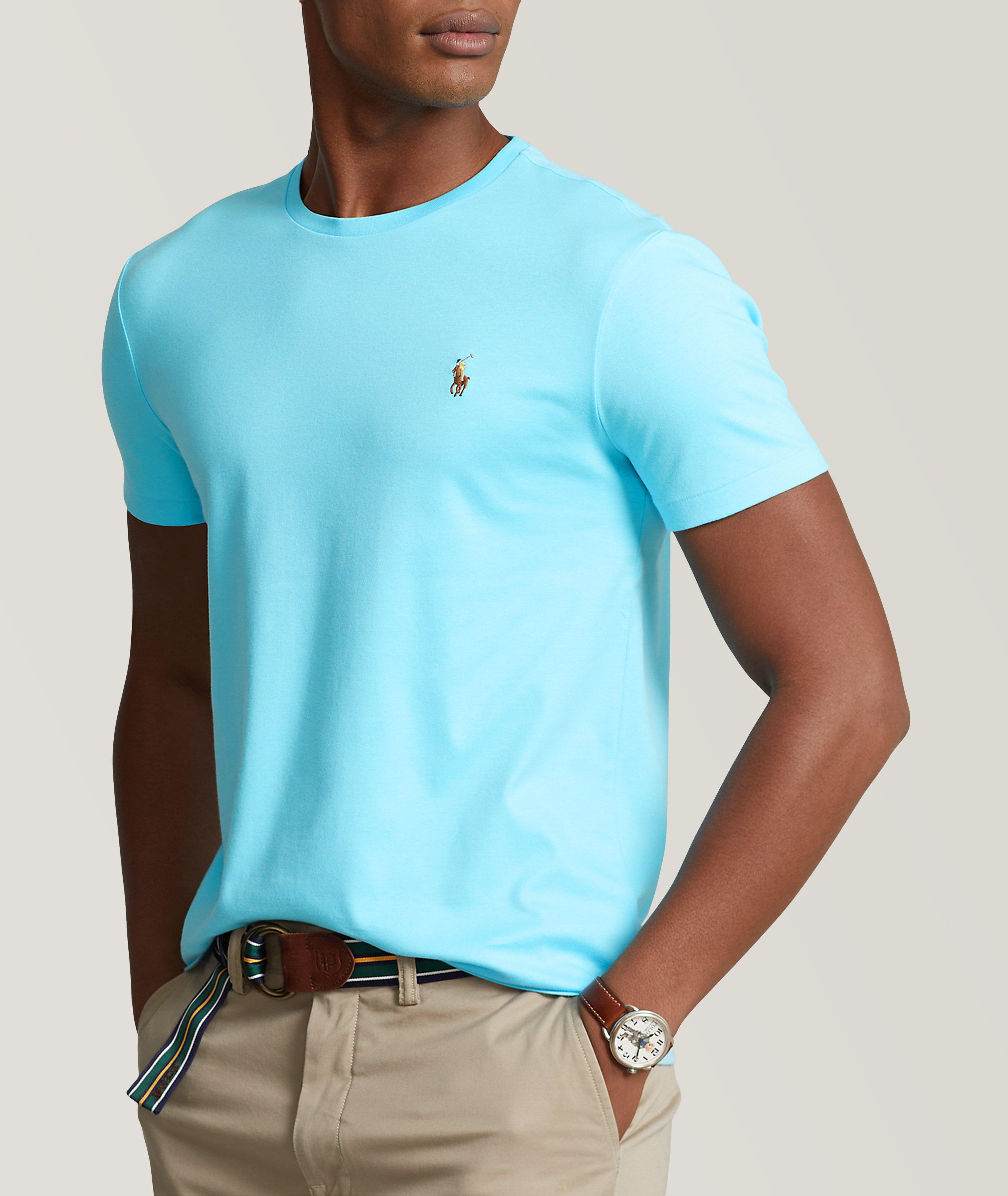 Logo Embroidered Cotton Crewneck Shirt image 1