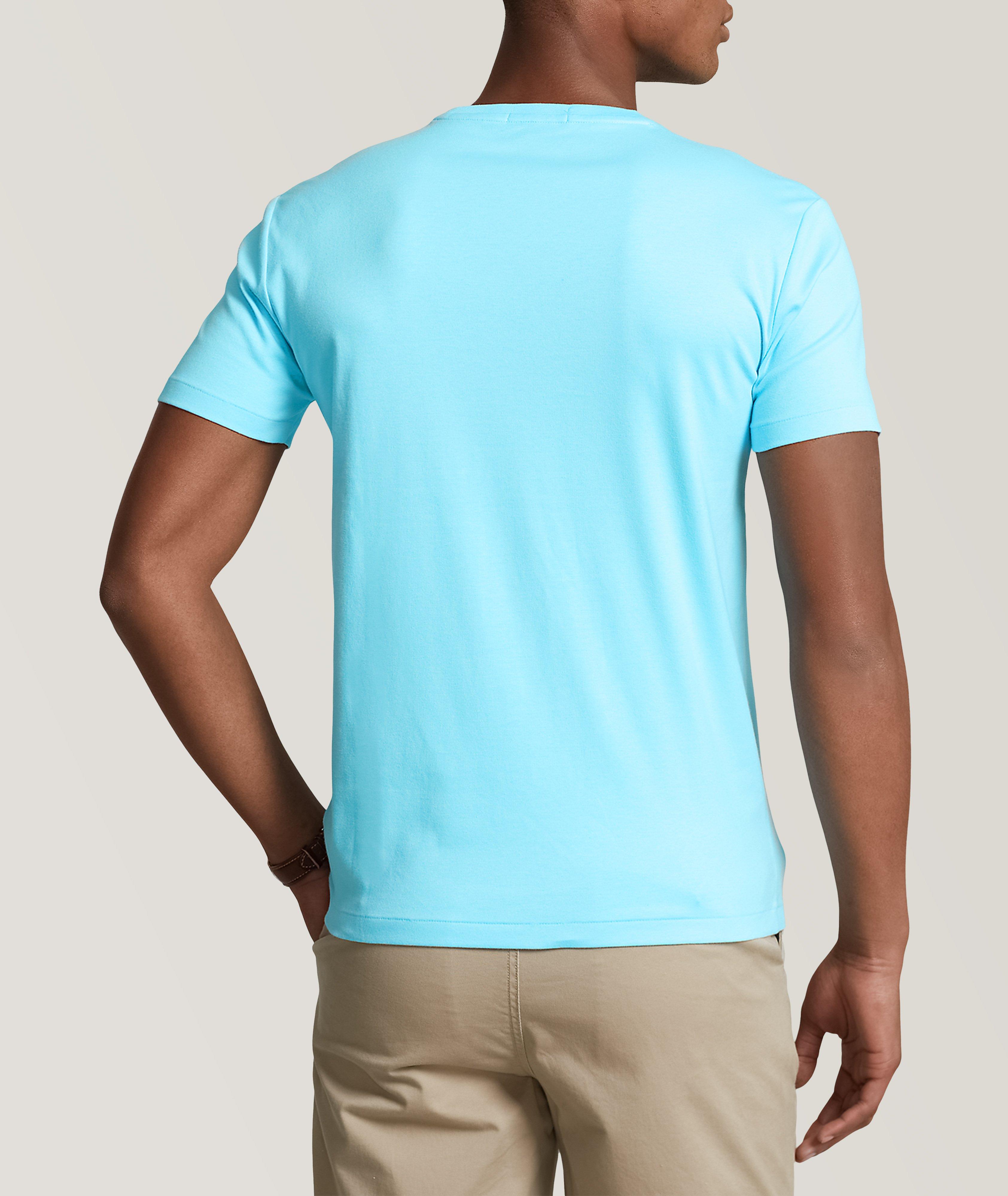 Logo Embroidered Cotton Crewneck Shirt image 2