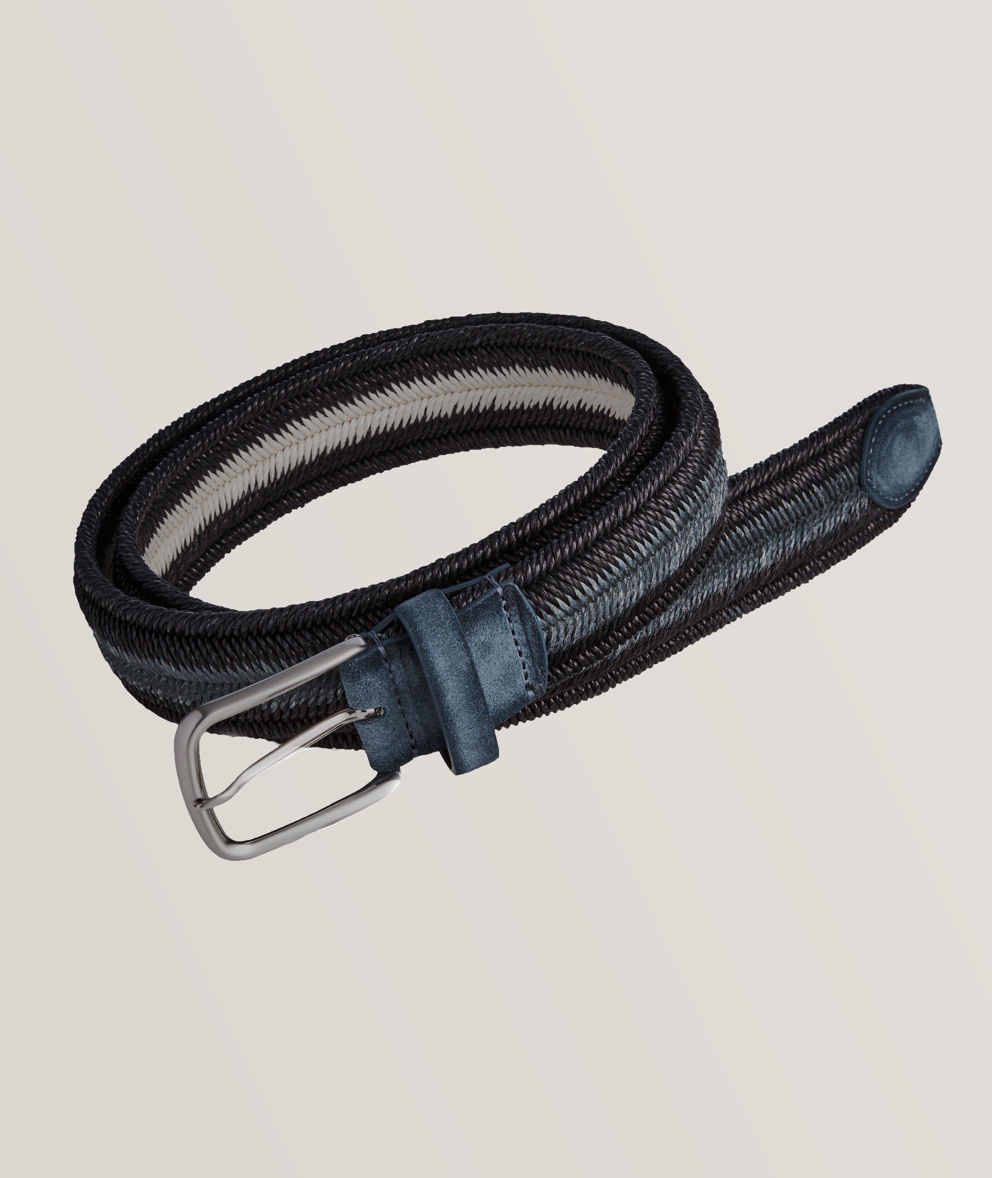 Harold Stretch Woven Leather Belt, Belts