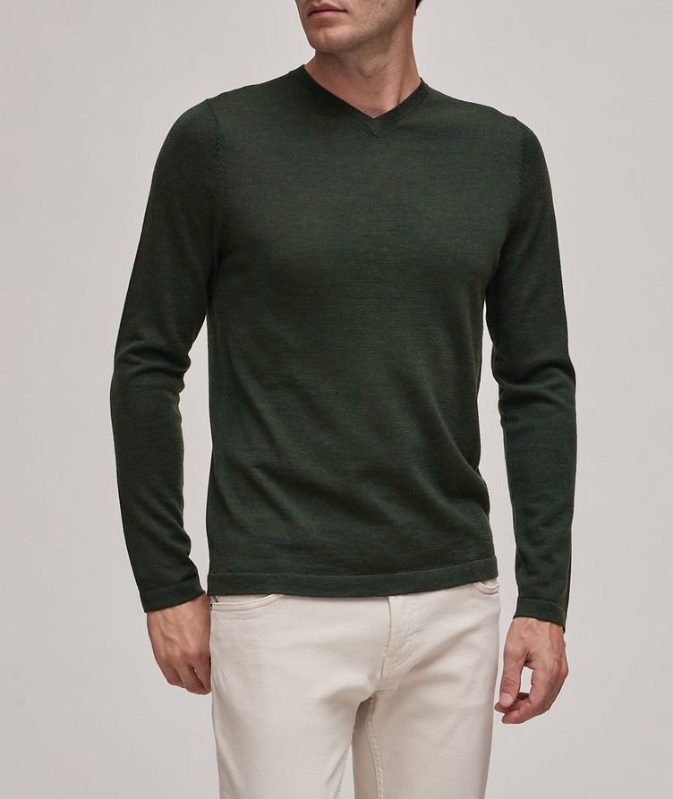 Extra-Fine Merino Wool V-Neck Sweater image 1