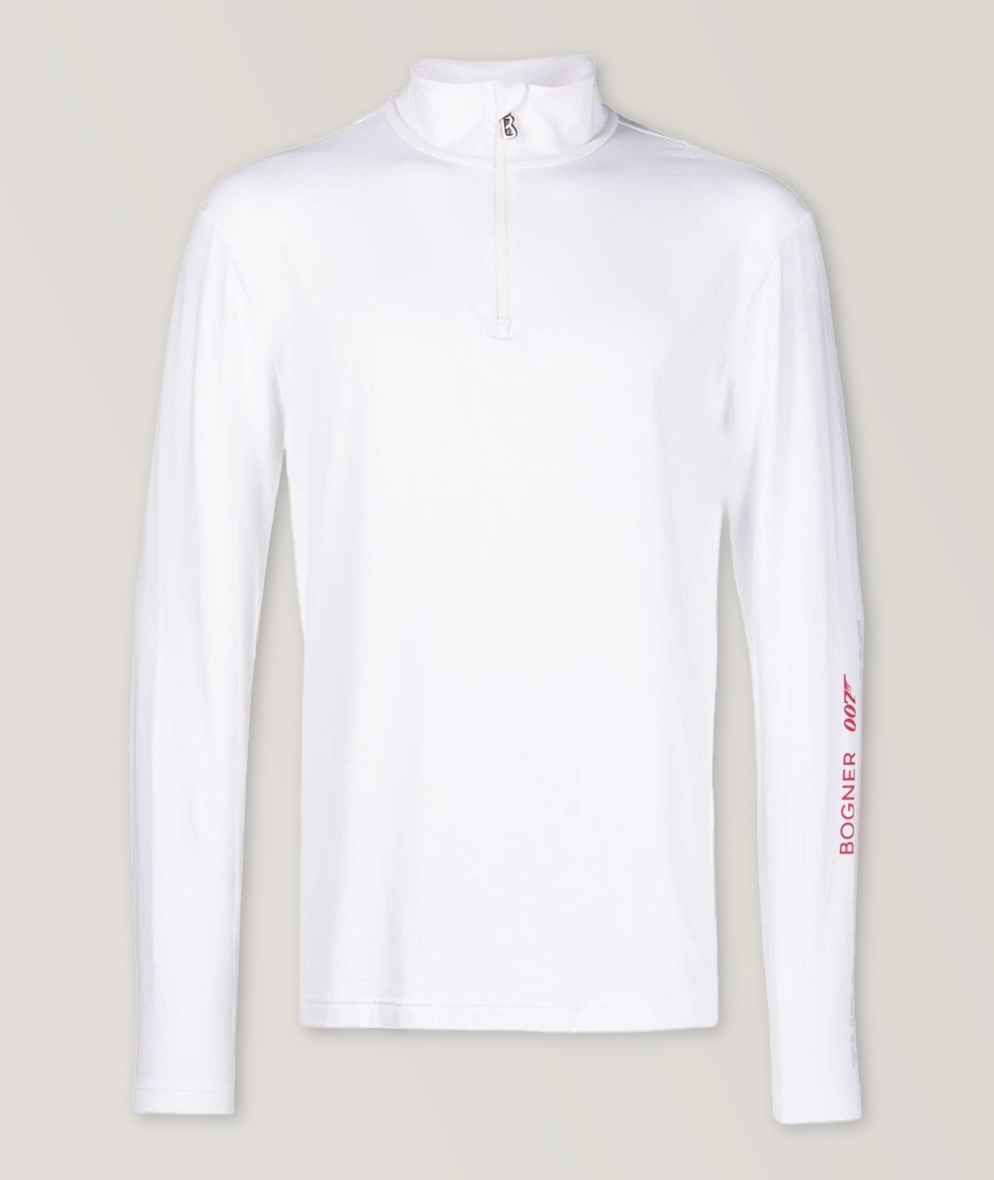 White Harry half-zip fleece ski top, Bogner