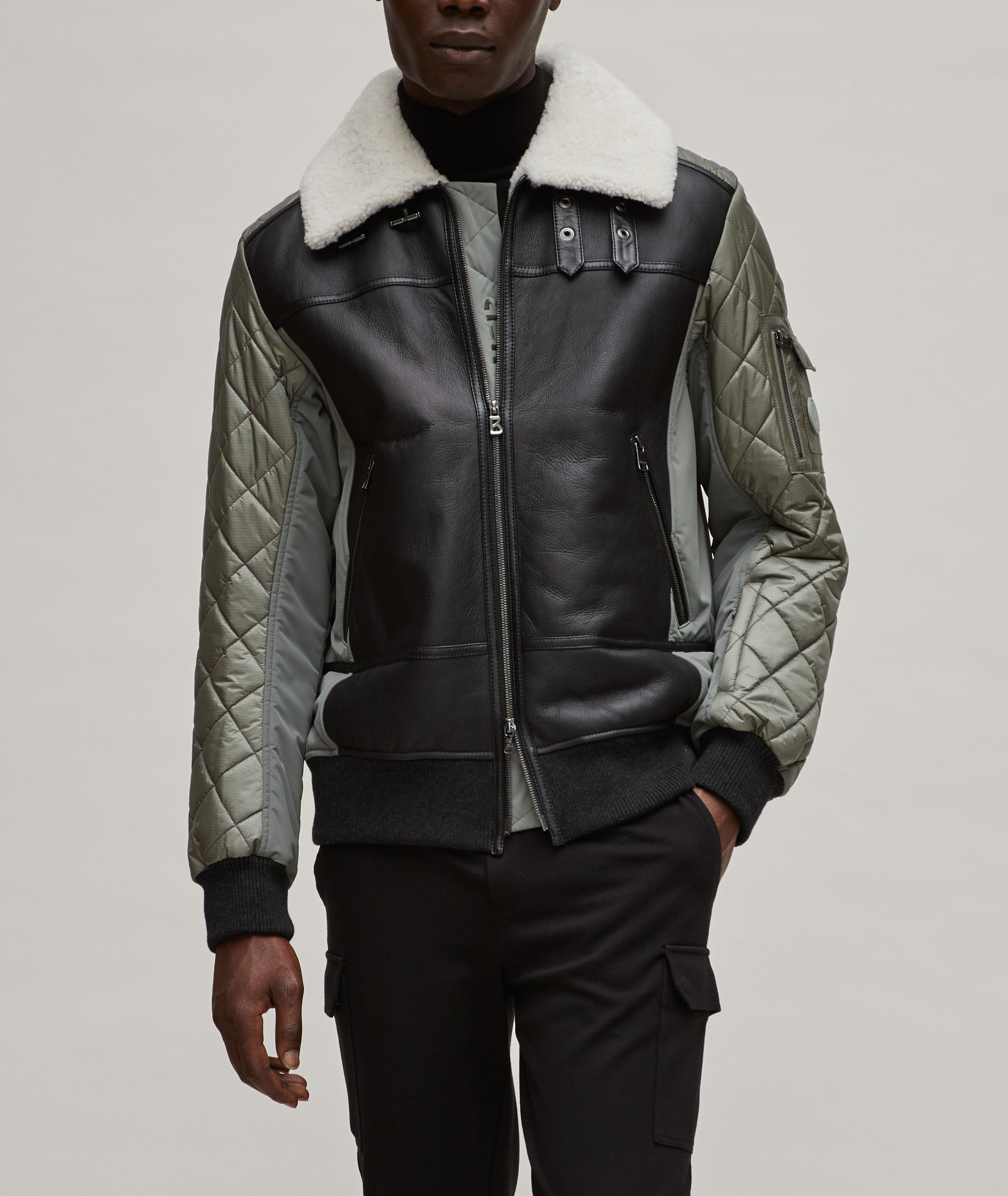 Mailo Mixed Materials Leather Ski Jacket image 1