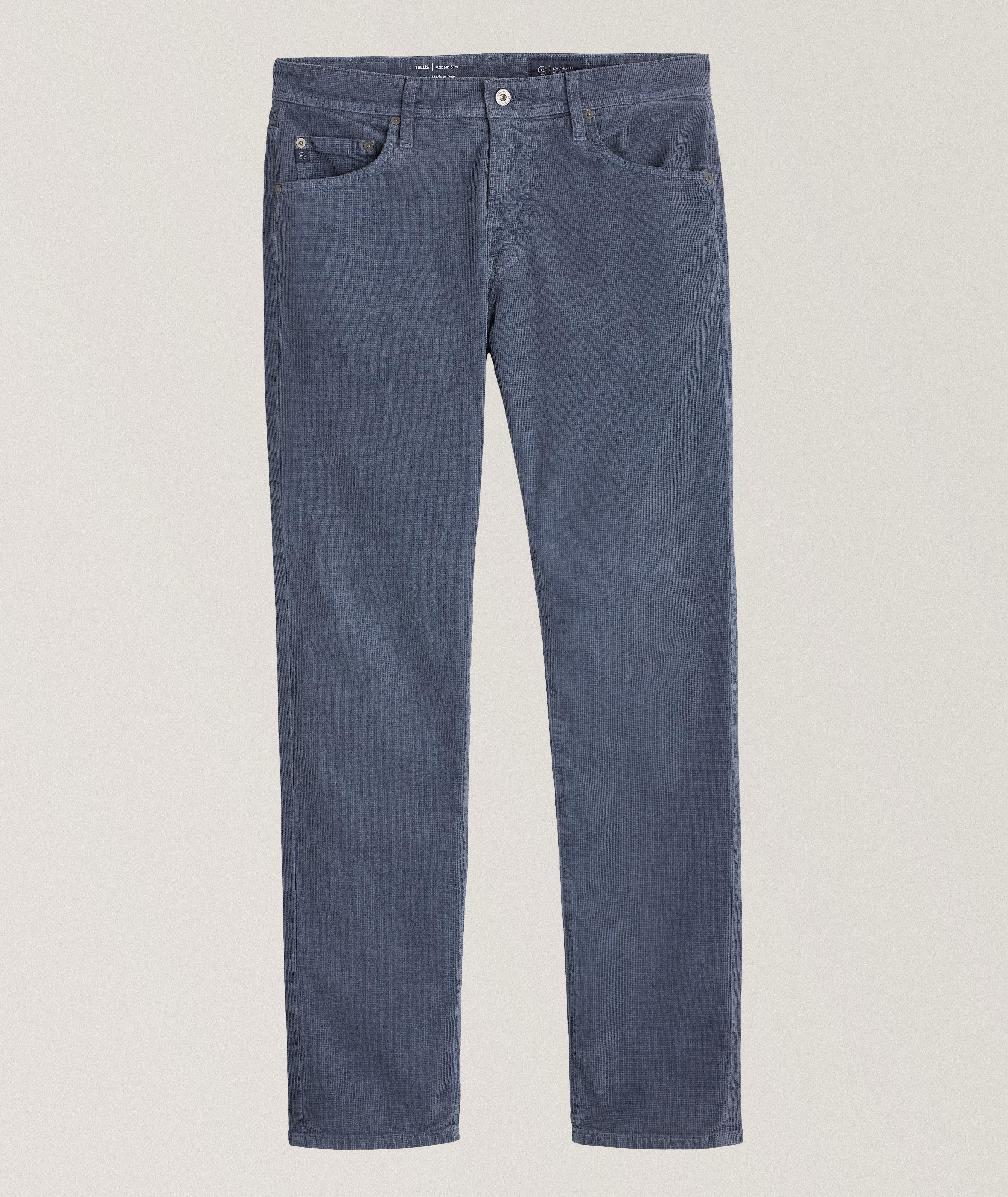 Tellis Crosshatch Stretch-Cotton Jeans image 0