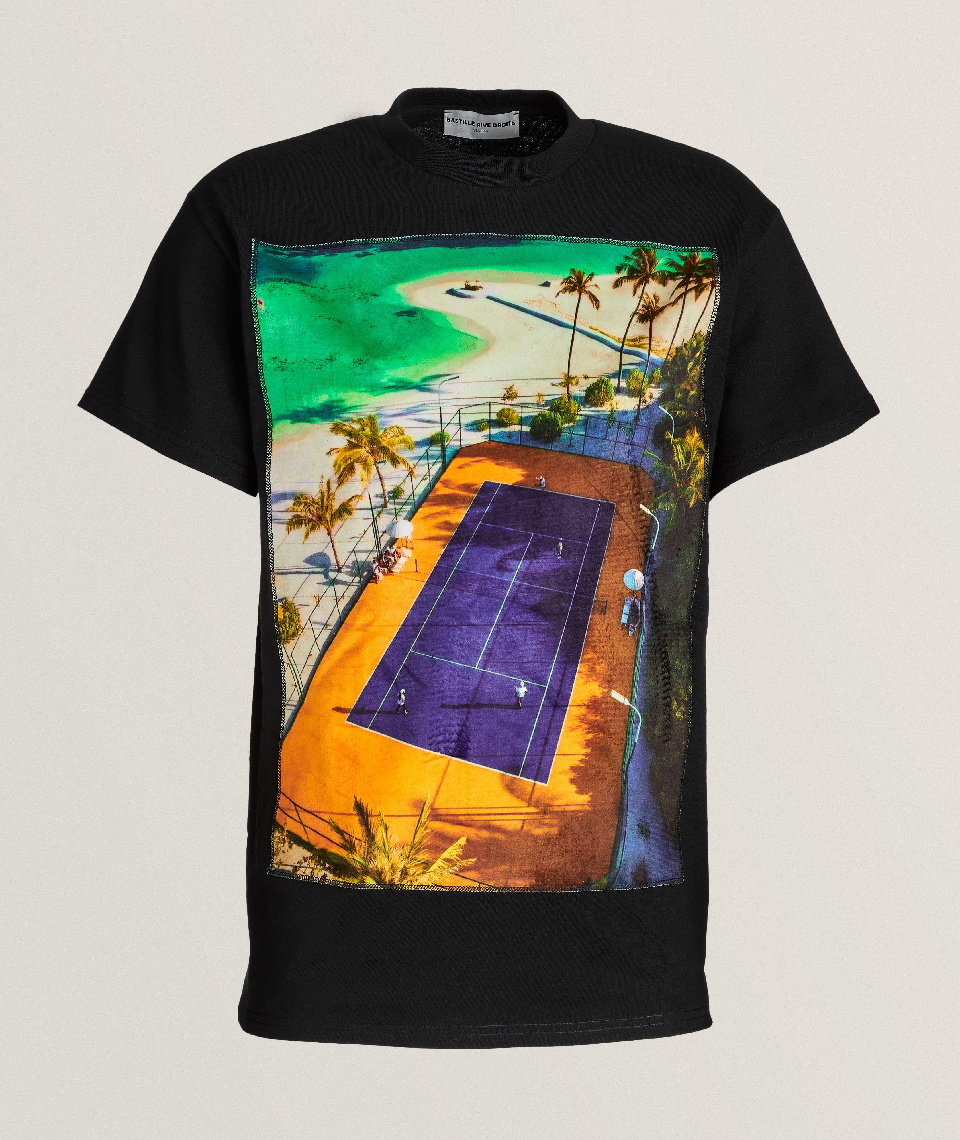 Le Tennis Print Cotton T Shirt