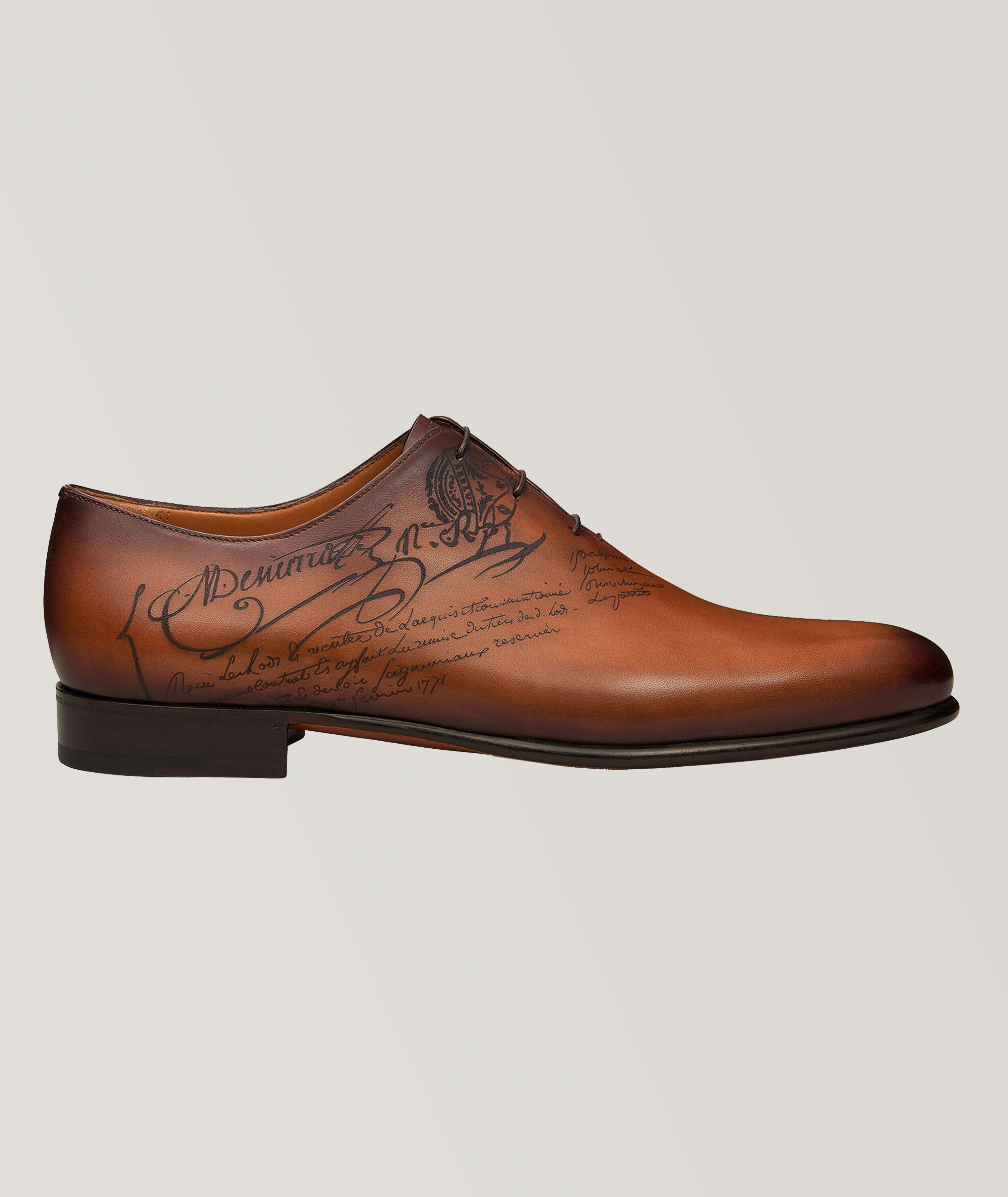 Berluti Alessandro Galet Scritto Leather Oxfords | Dress Shoes