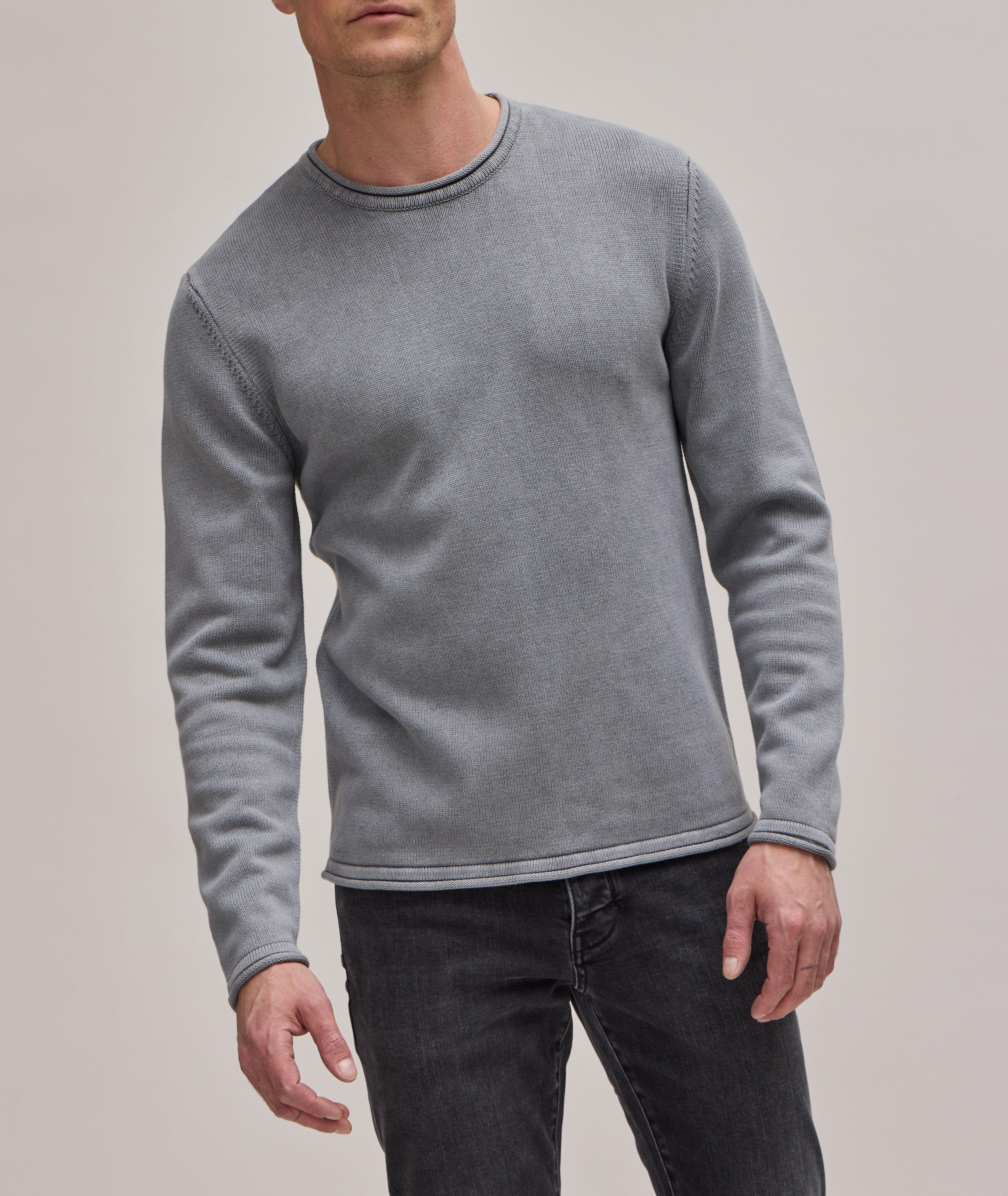 Rolled Collar Crewneck Sweater image 1