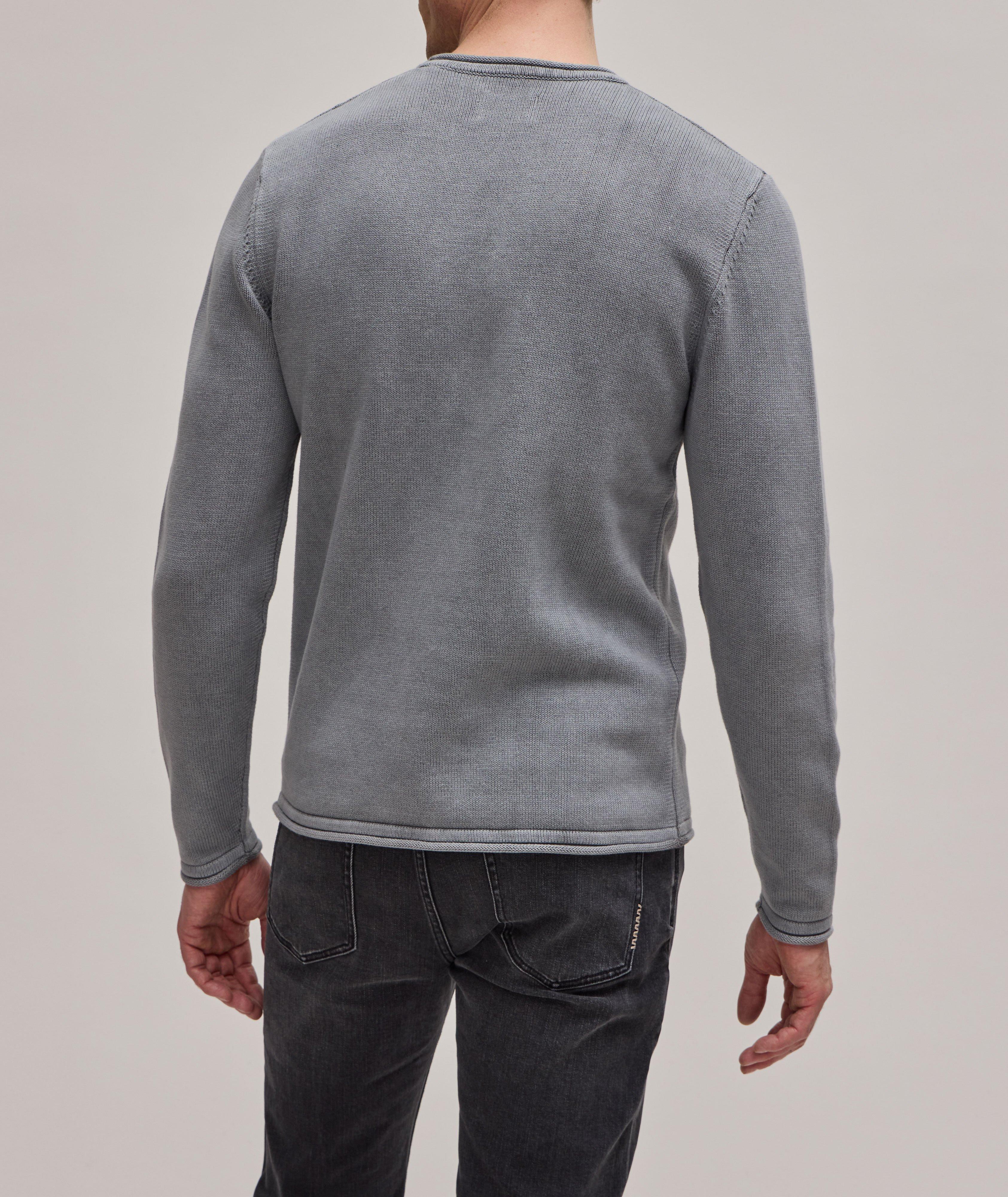 Rolled Collar Crewneck Sweater image 2