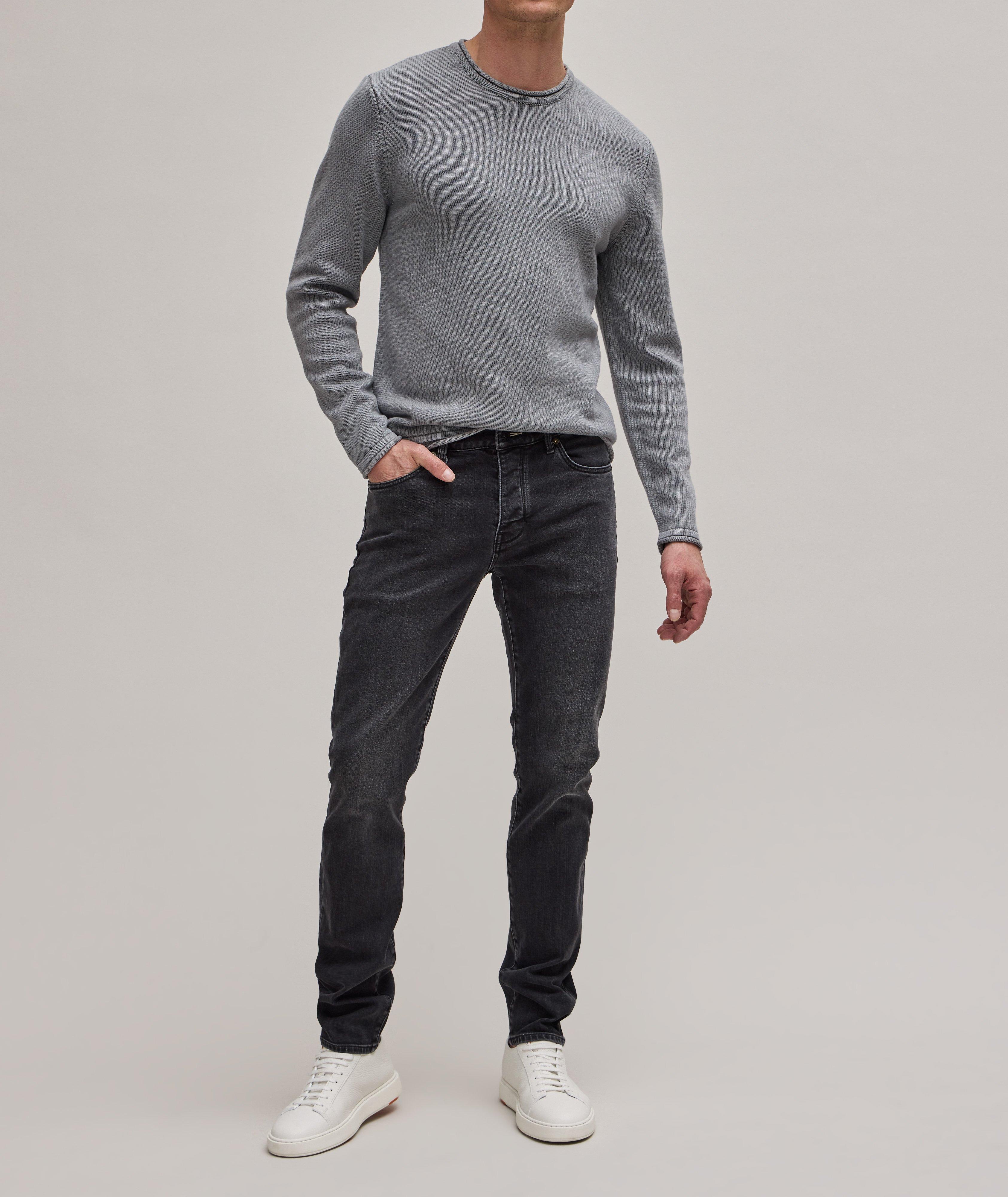 Rolled Collar Crewneck Sweater image 3