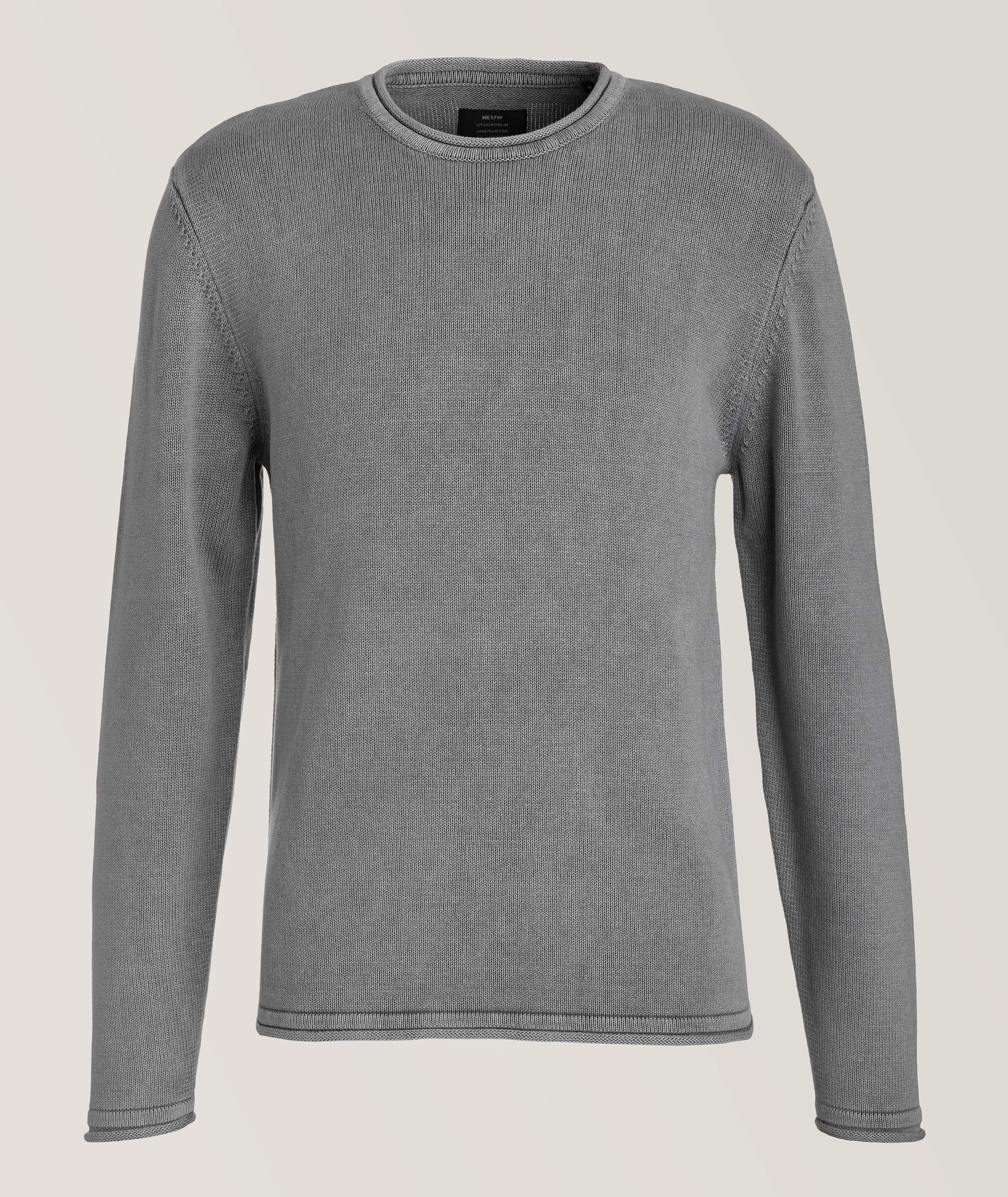 Rolled Collar Crewneck Sweater image 0