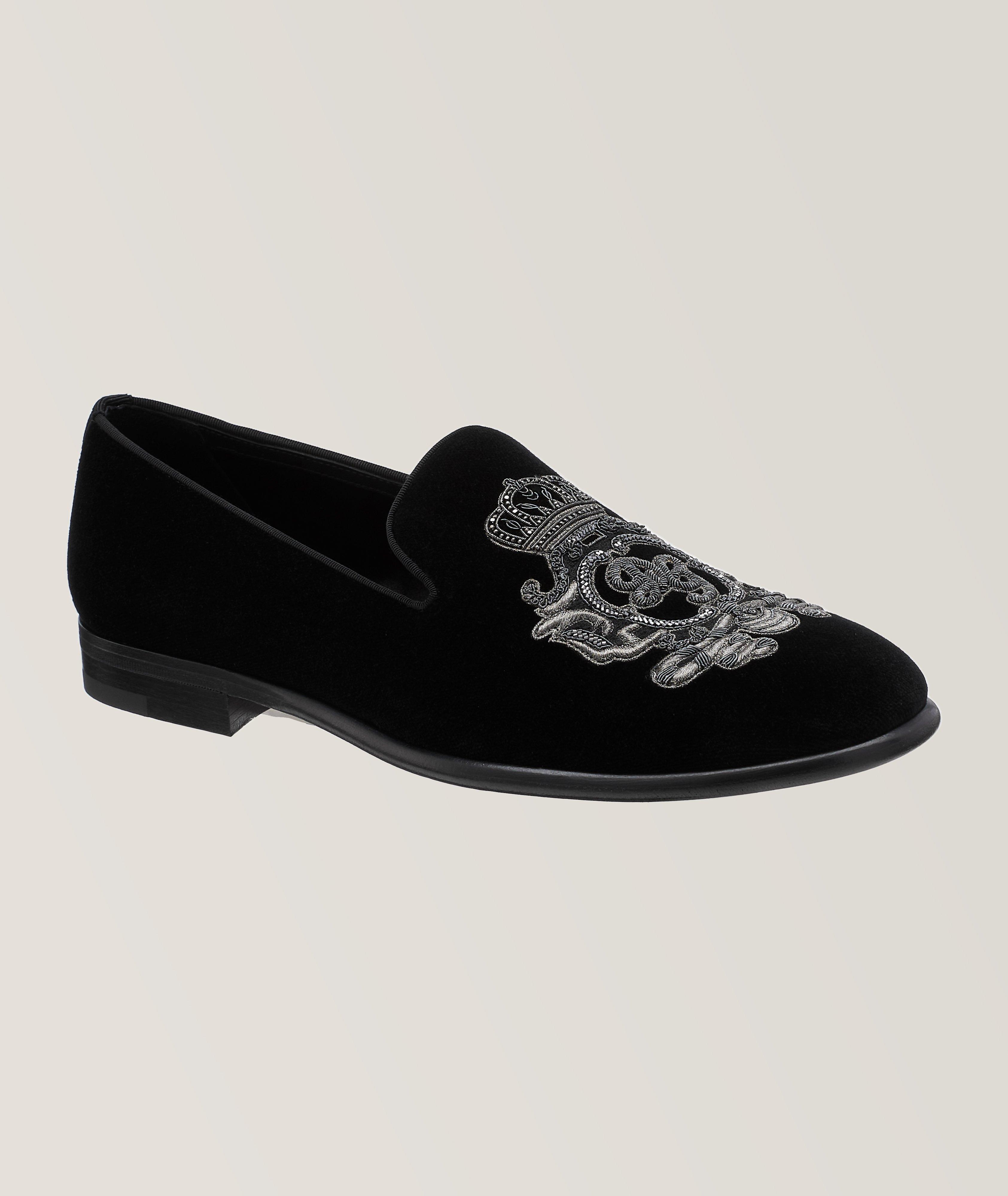 Dolce & Gabbana Flâneur en velours avec emblème