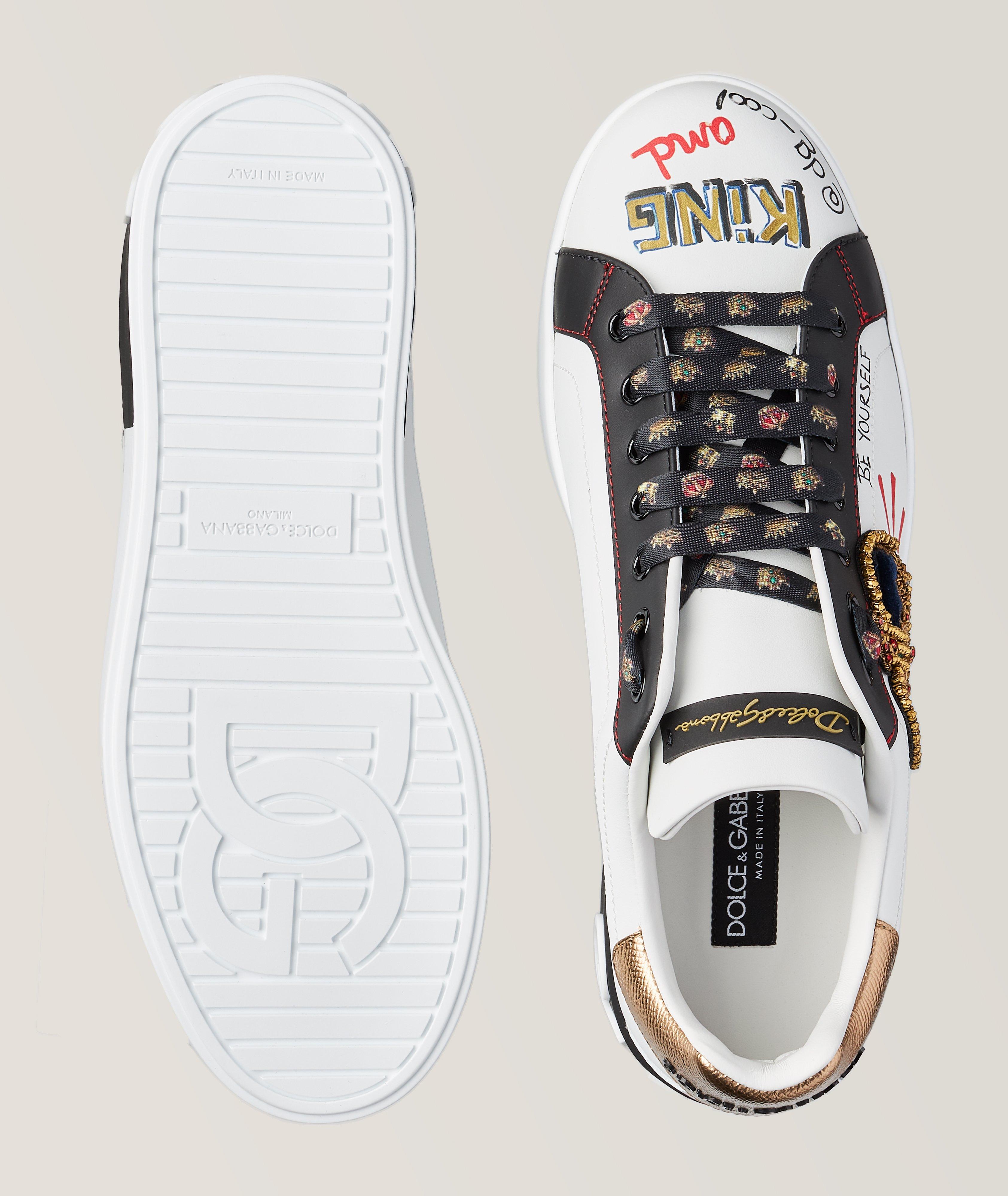 Dolce gabbana hot sale graffiti shoes