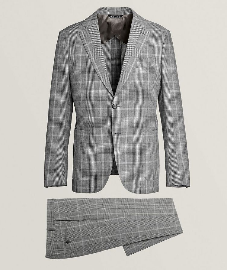 Checked Wool-Linen Suit image 0