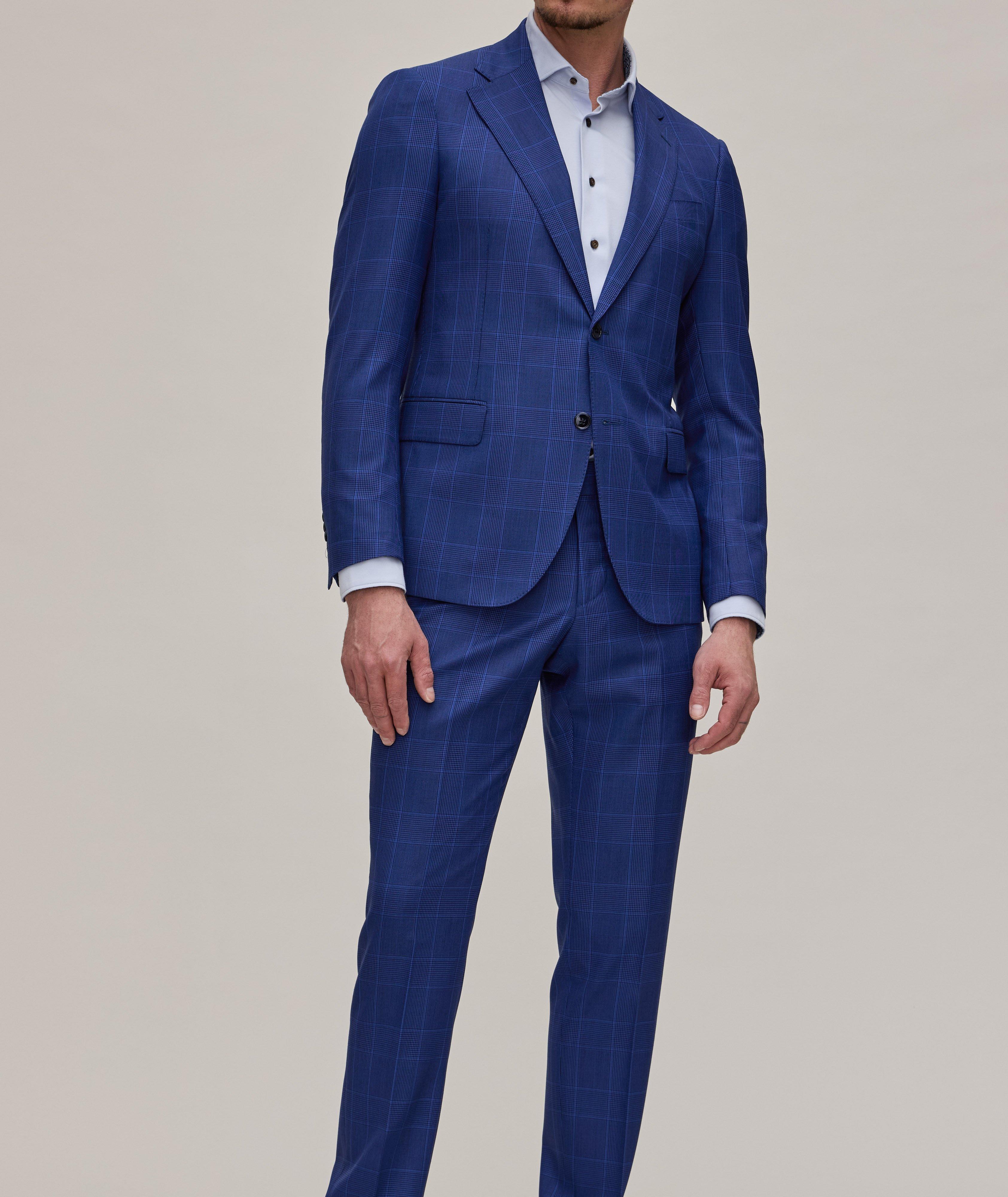 Tonal Large Glen Plaid Wool Suit image 1