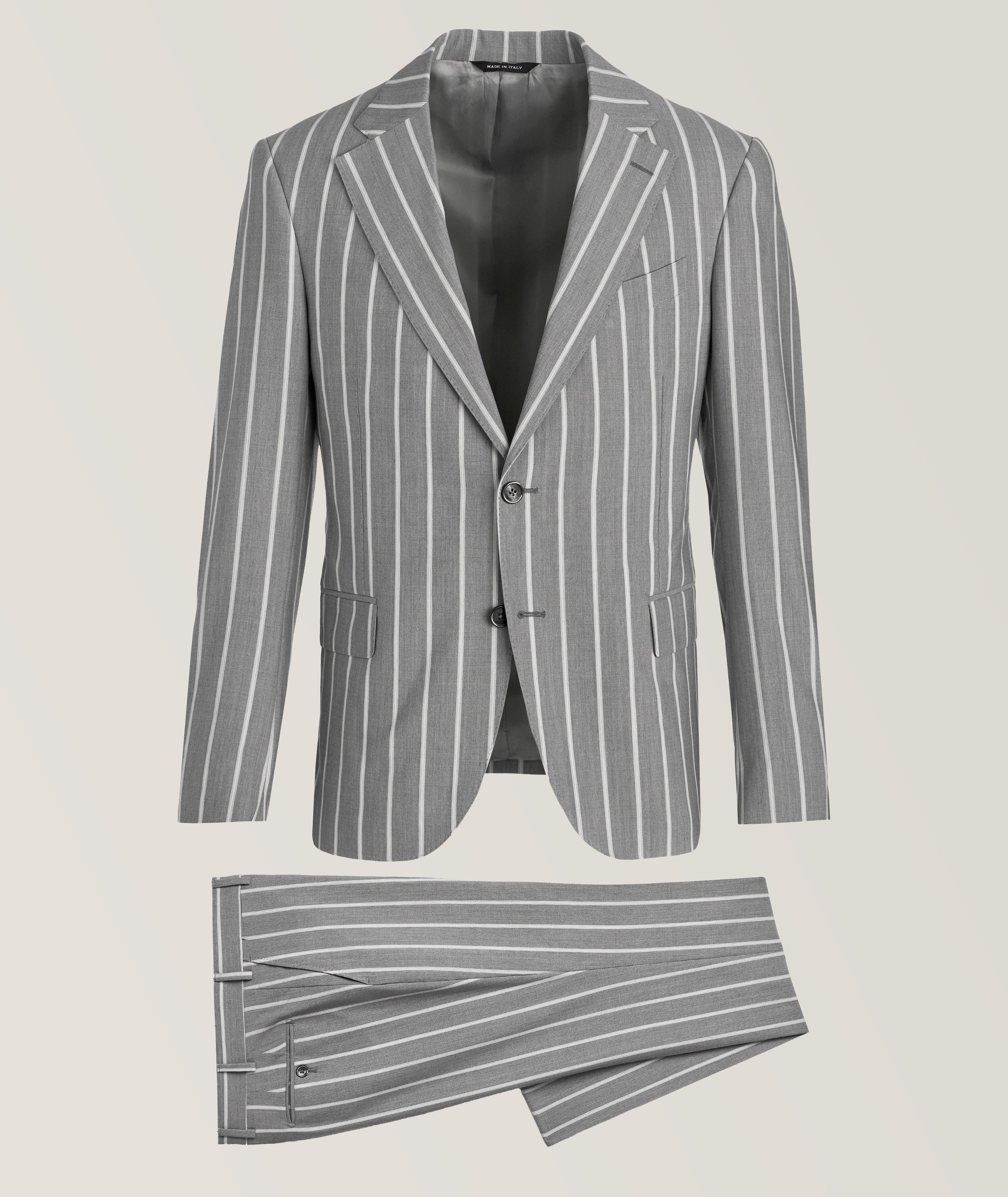 Wide Stripe Wool Suit image 0
