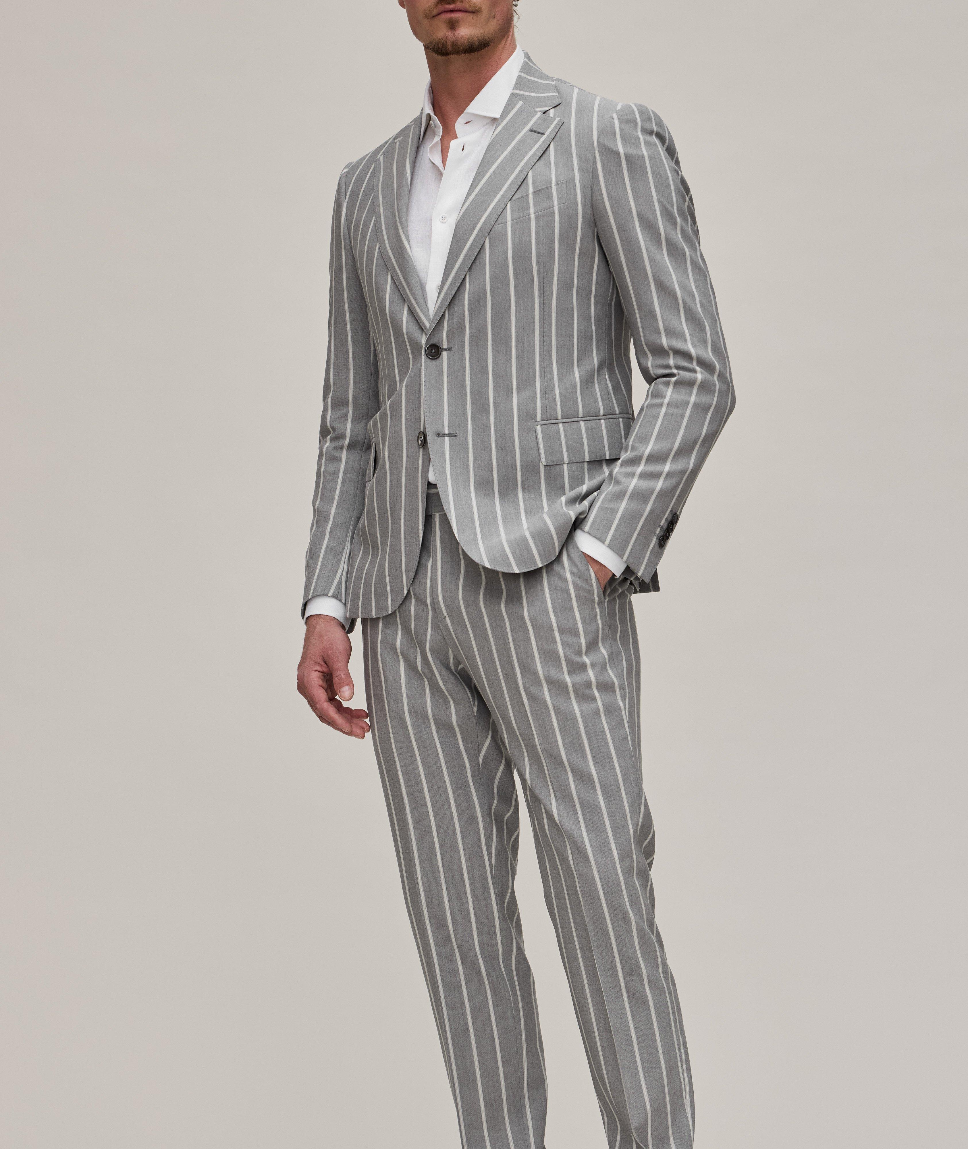 Wide Stripe Wool Suit image 1
