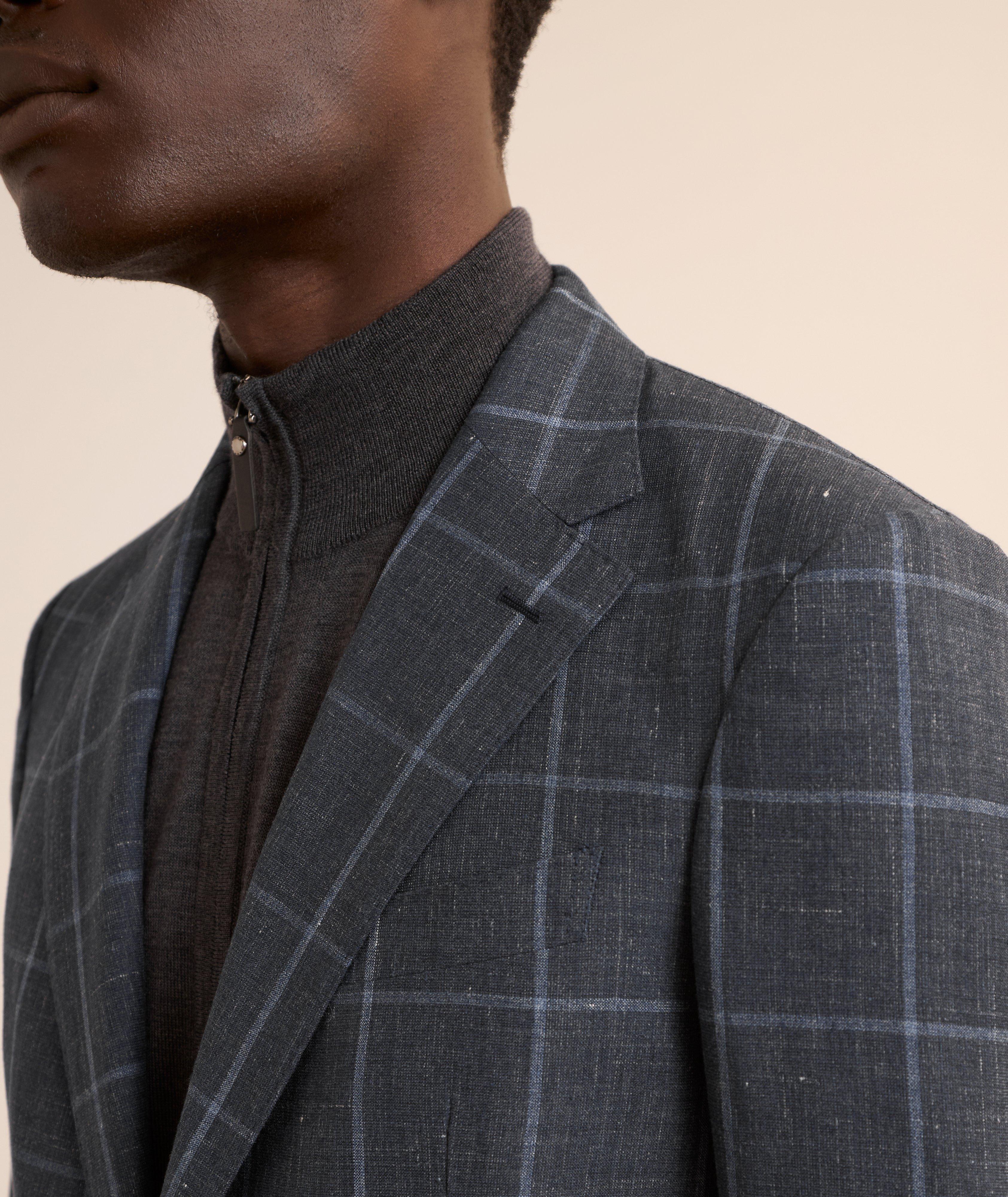 Windowpane Wool-Linen Suit image 3