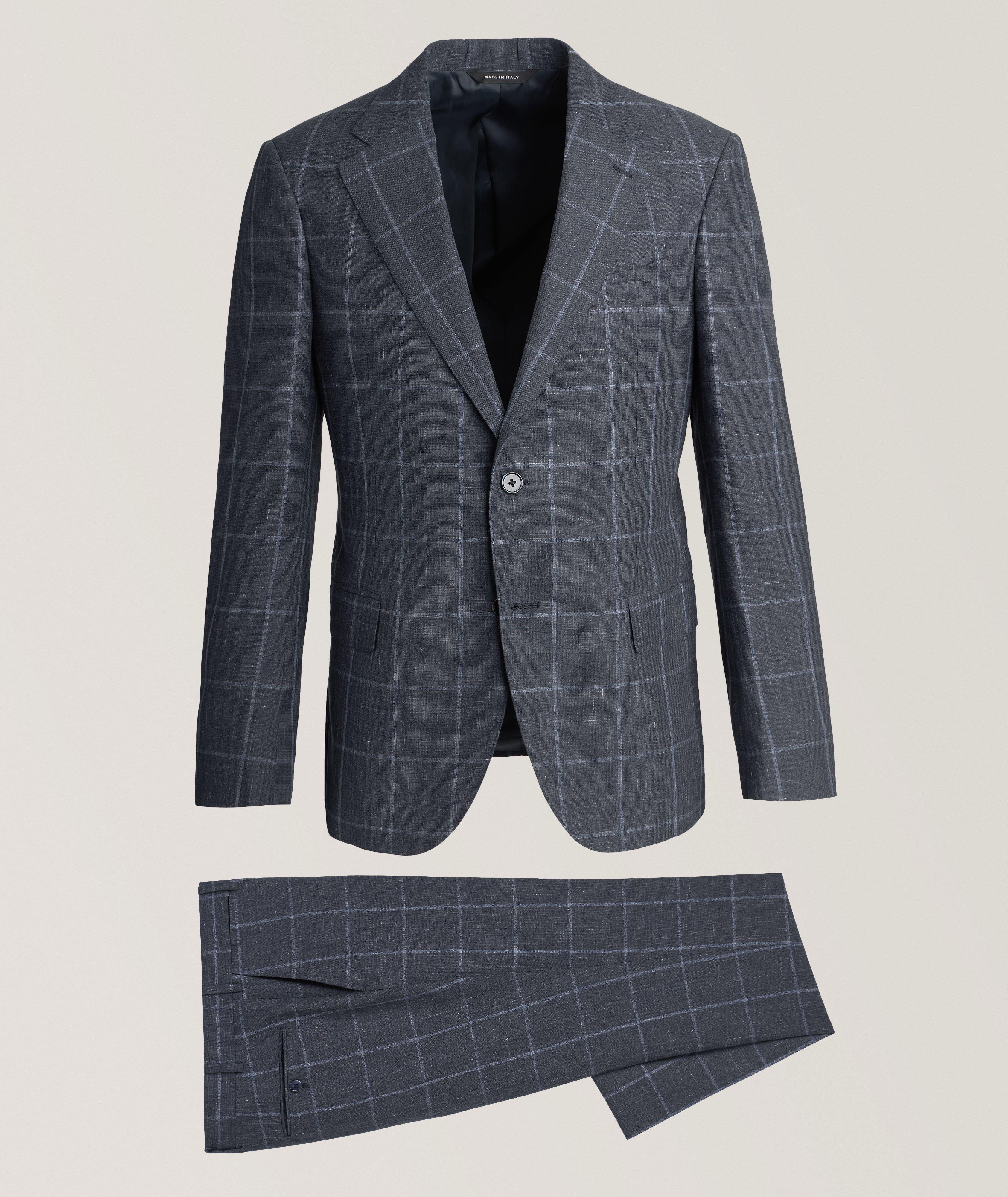 Windowpane Wool-Linen Suit image 0