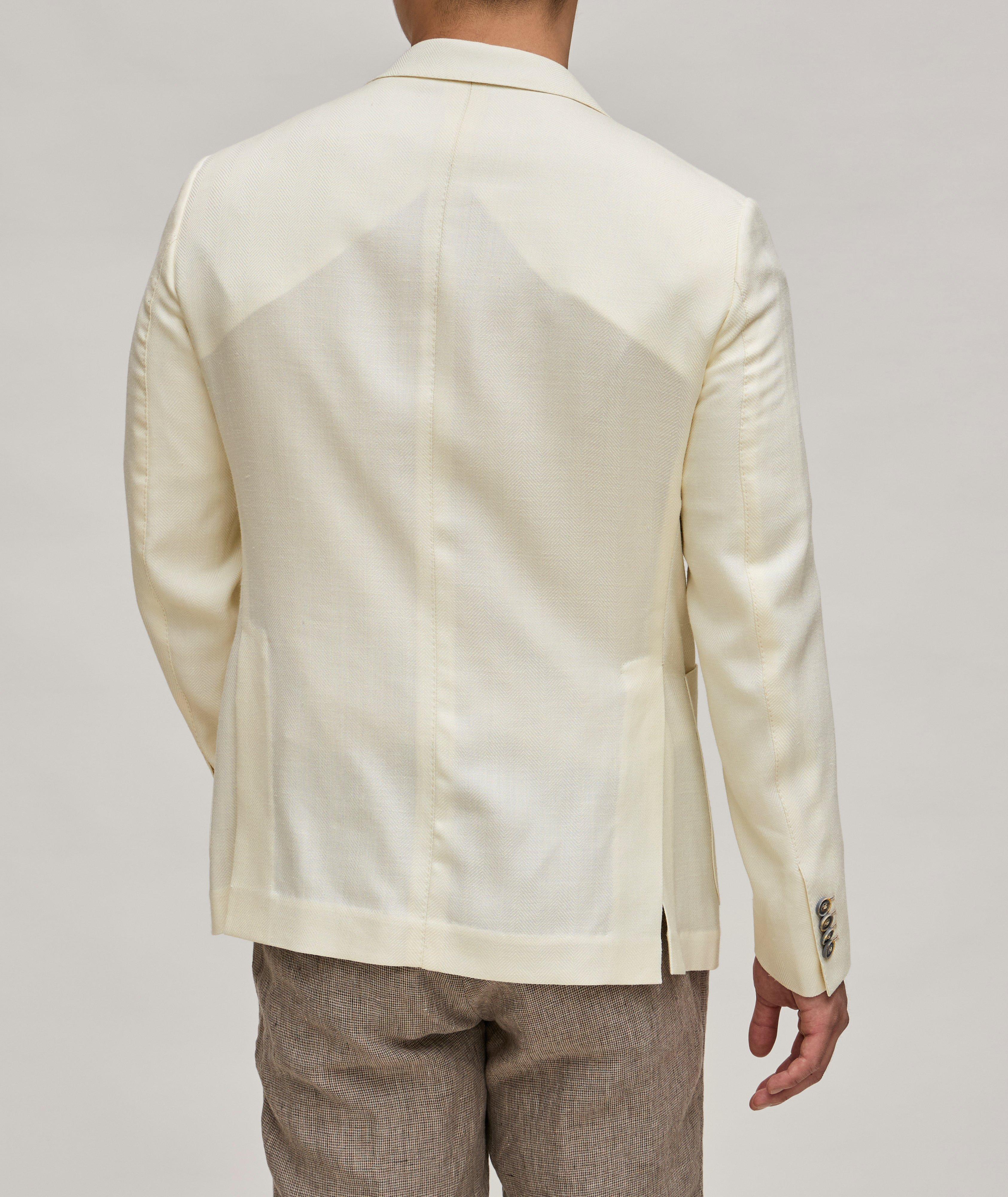 Textured Herringbone Drago Mill Wool Sport Jacket