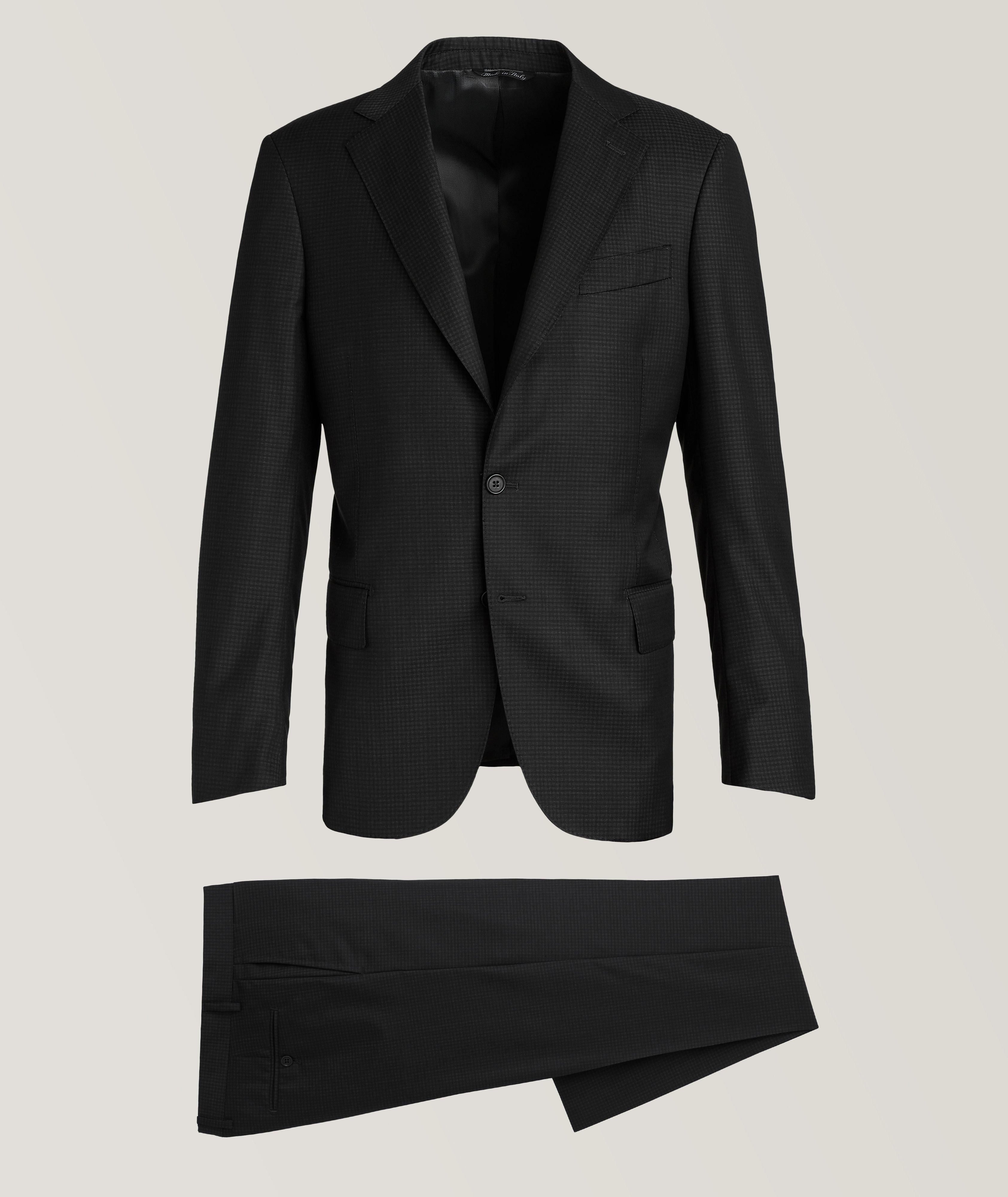 Slim-Fit Micro Check Wool Suit  image 0