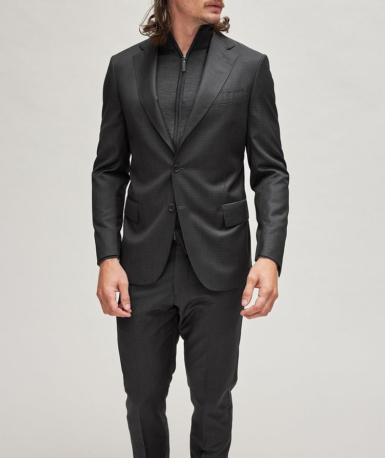 Slim-Fit Micro Check Wool Suit  image 1