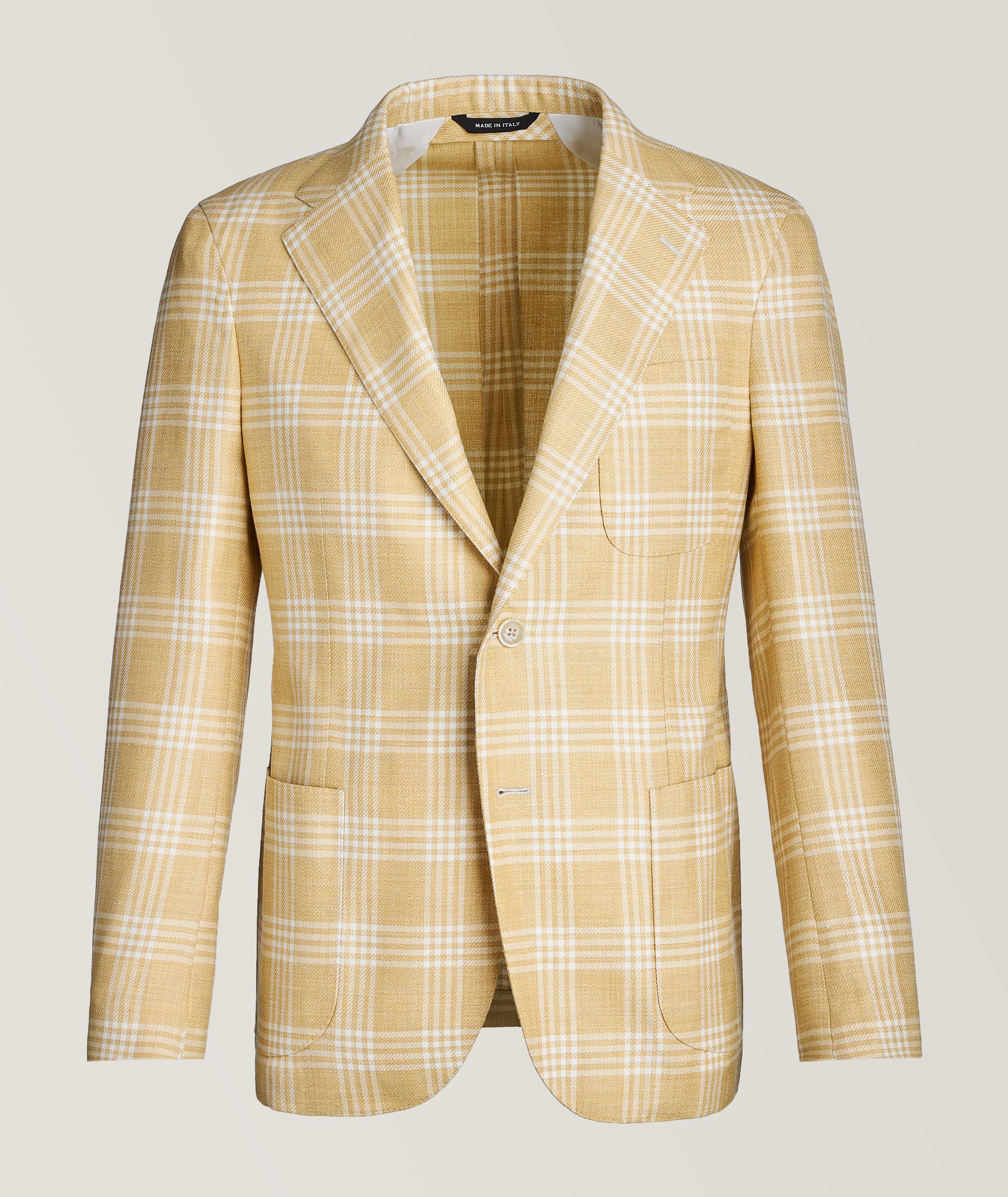 Plaid Wool, Silk & Linen Sport jacket image 0