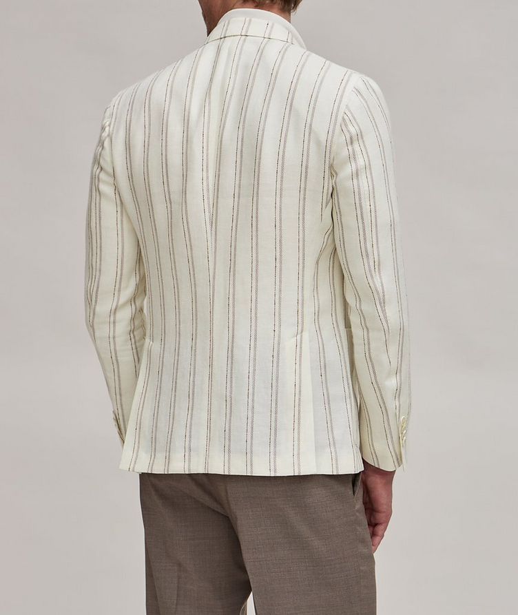 Wide Stripe Linen-Virgin Wool Sport Jacket  image 2