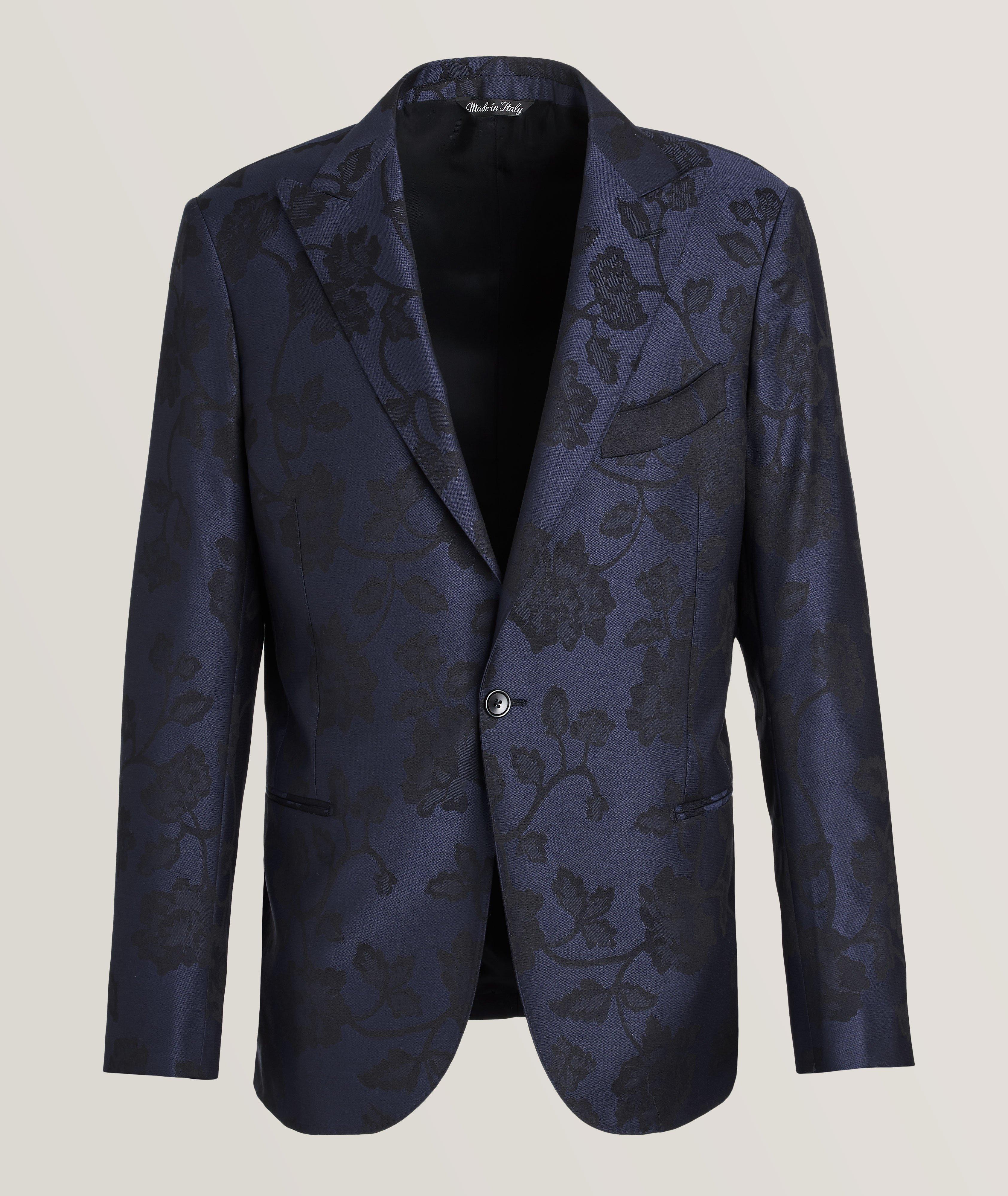 Floral Jacquard Virgin Wool Cocktail Jacket image 0