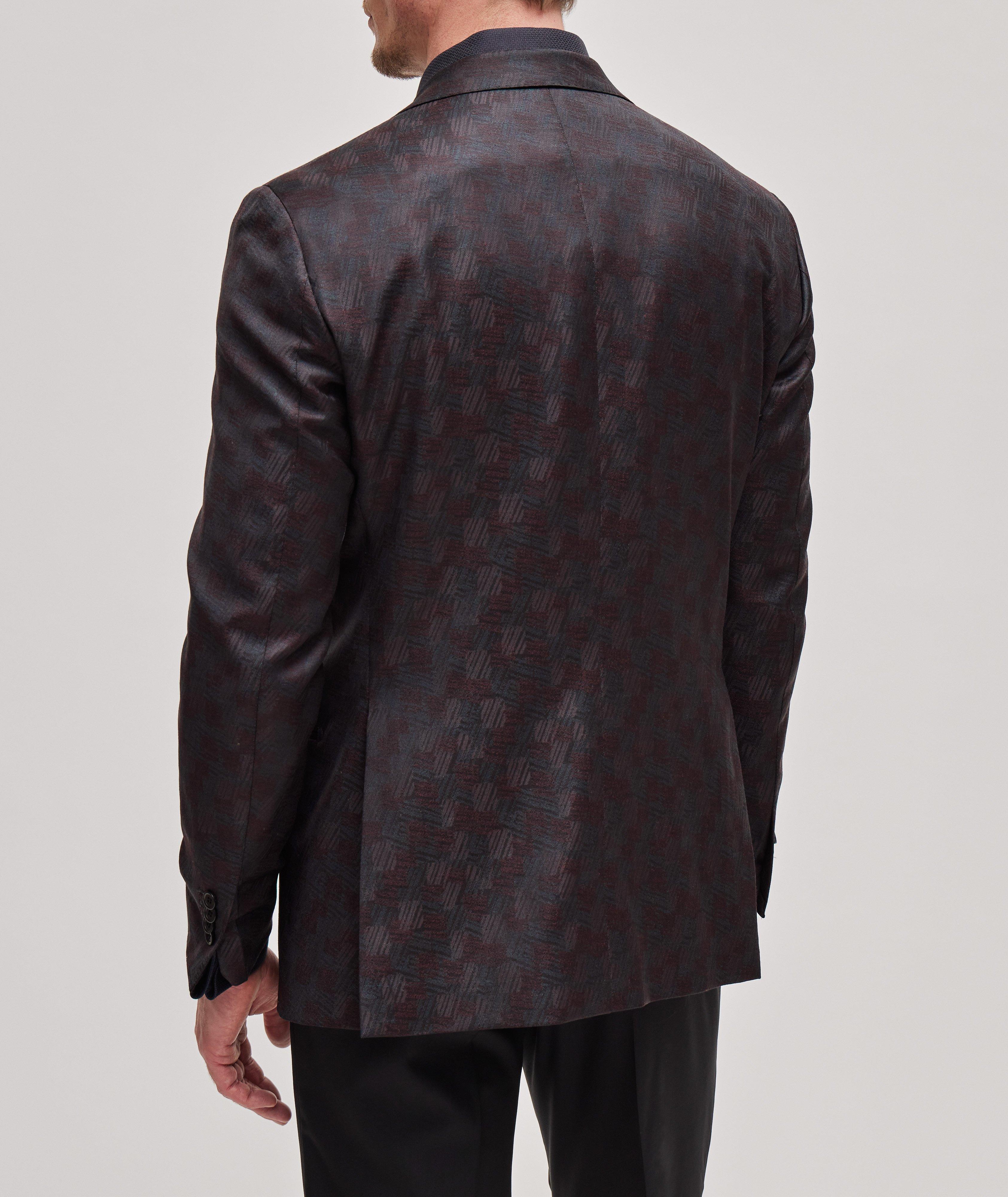 Etched Jacquard Stretch-Wool Cocktail Jacket image 2