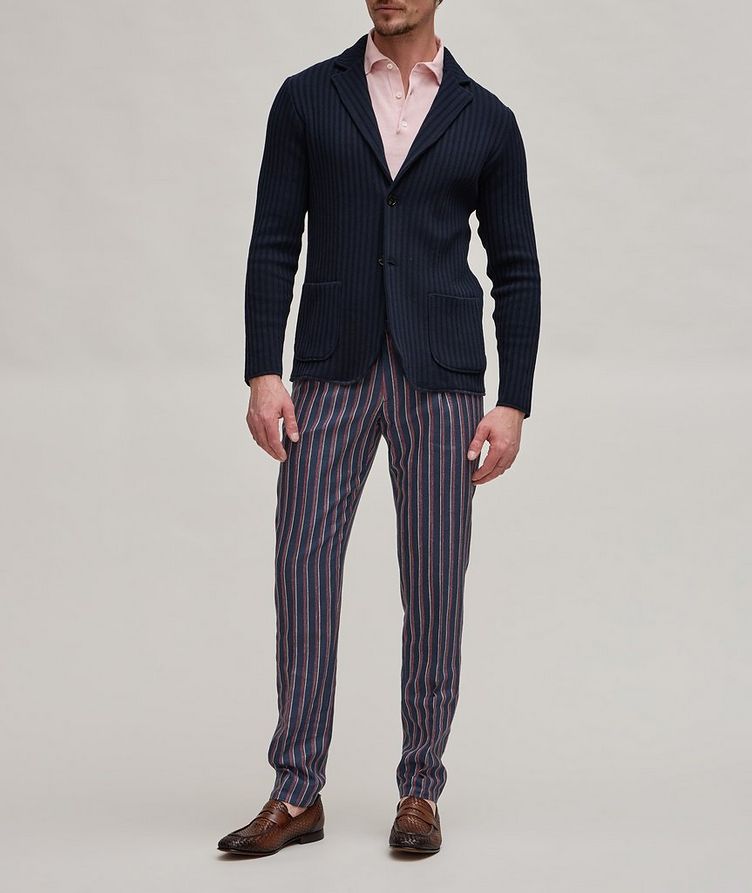 E. Thomas Striped Wool, Silk & Linen Pants  image 3