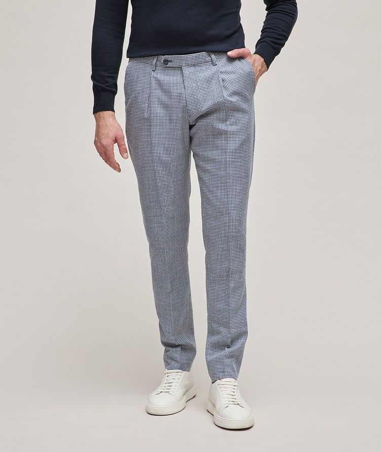 Microhoundstooth Cotton-Virgin Wool Pants  image 2