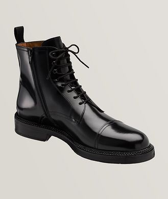 Harold Polished Leather Cap-Toe Boots
