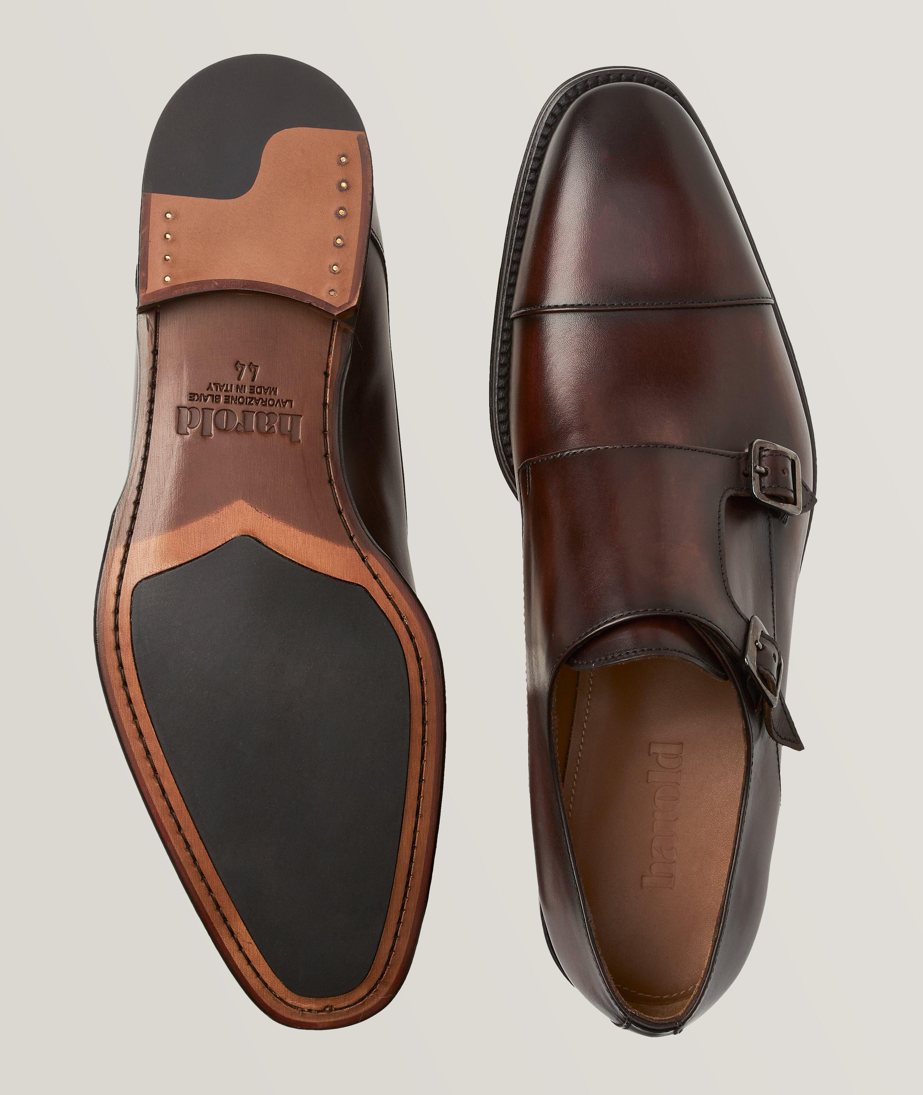 Burnished Leather Double Monk-Strap image 2