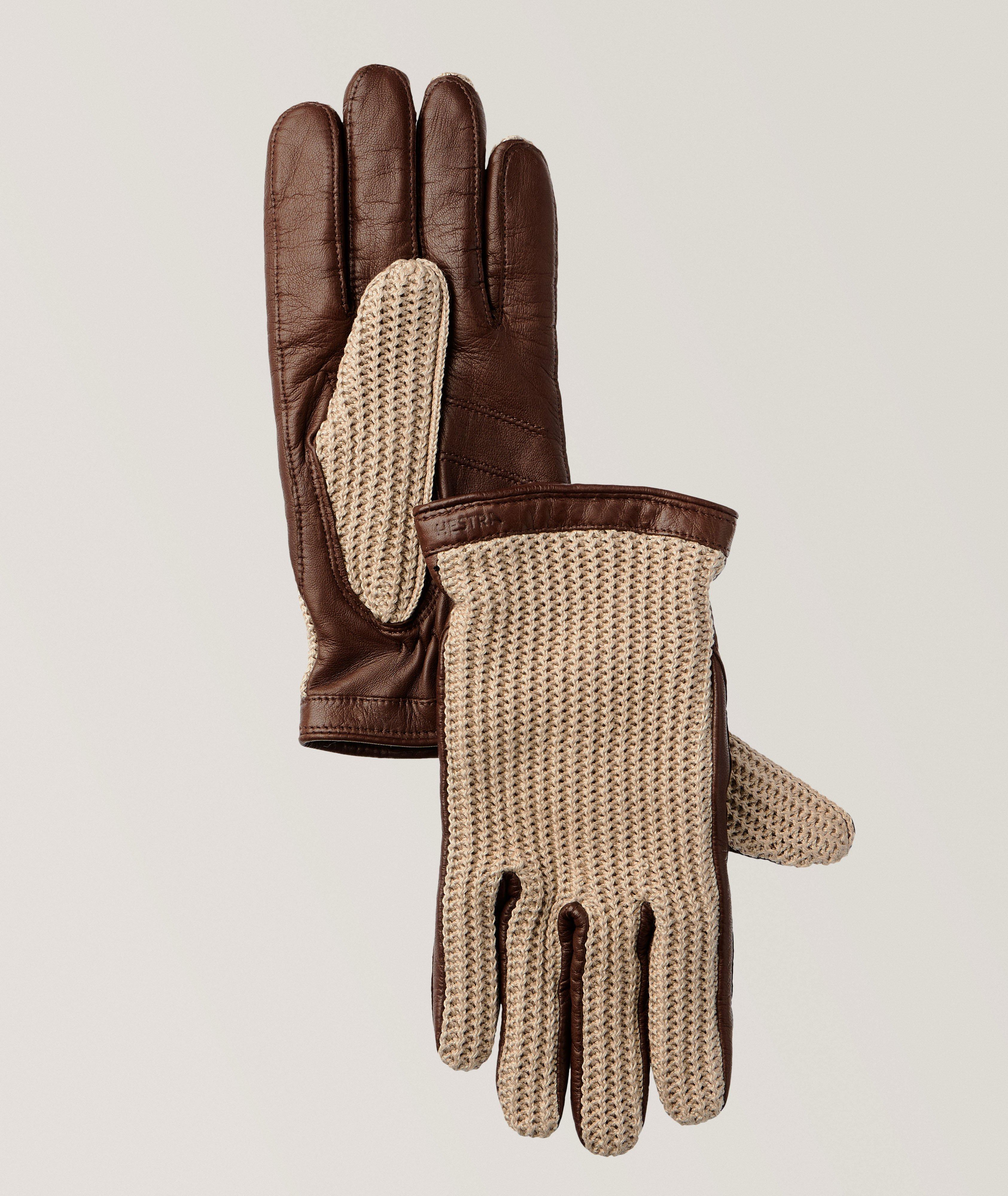 Adam Lamb Leather Crochet Gloves image 0