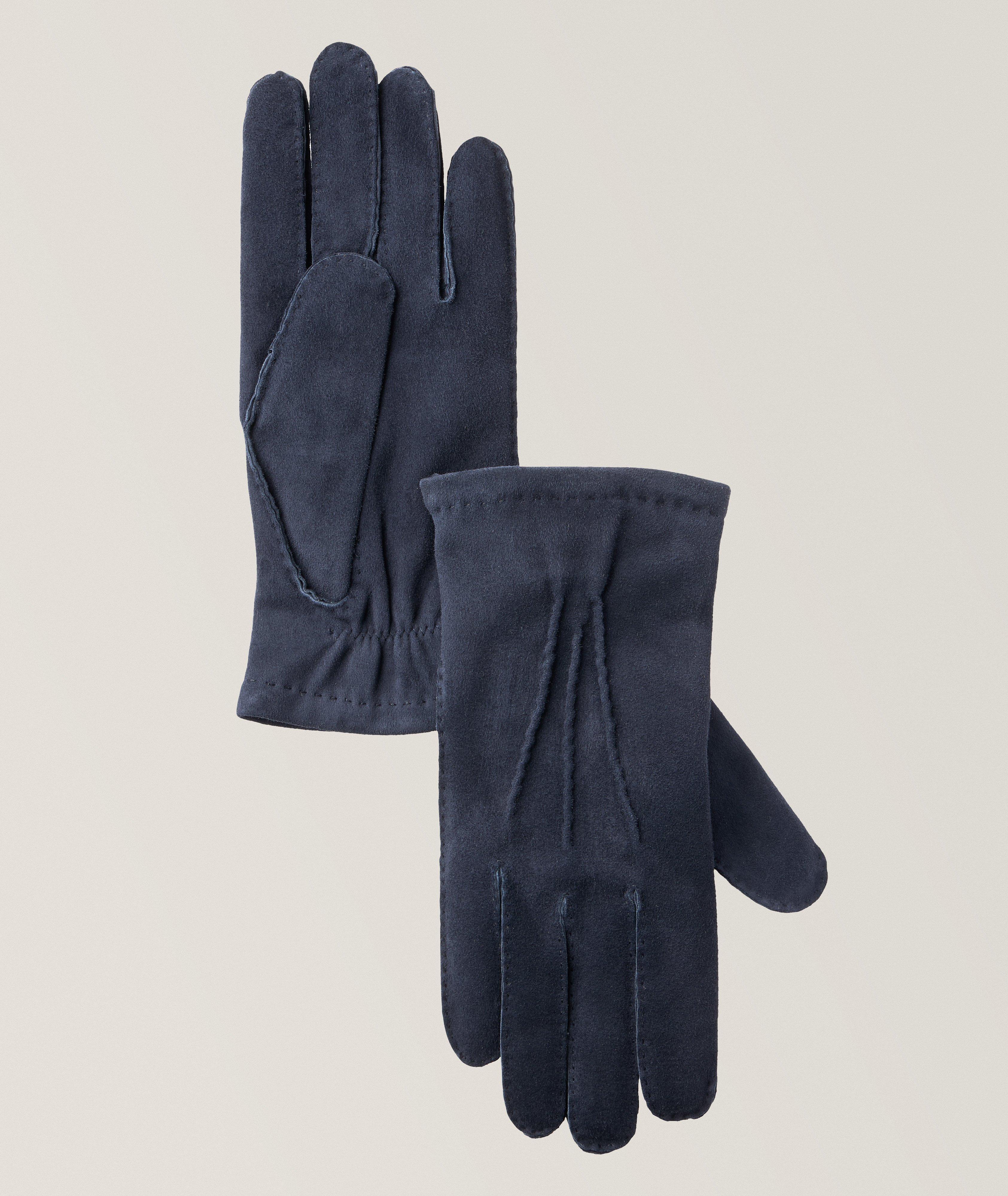Handsewn Sheep Hair Suede & Cashmere Gloves image 0