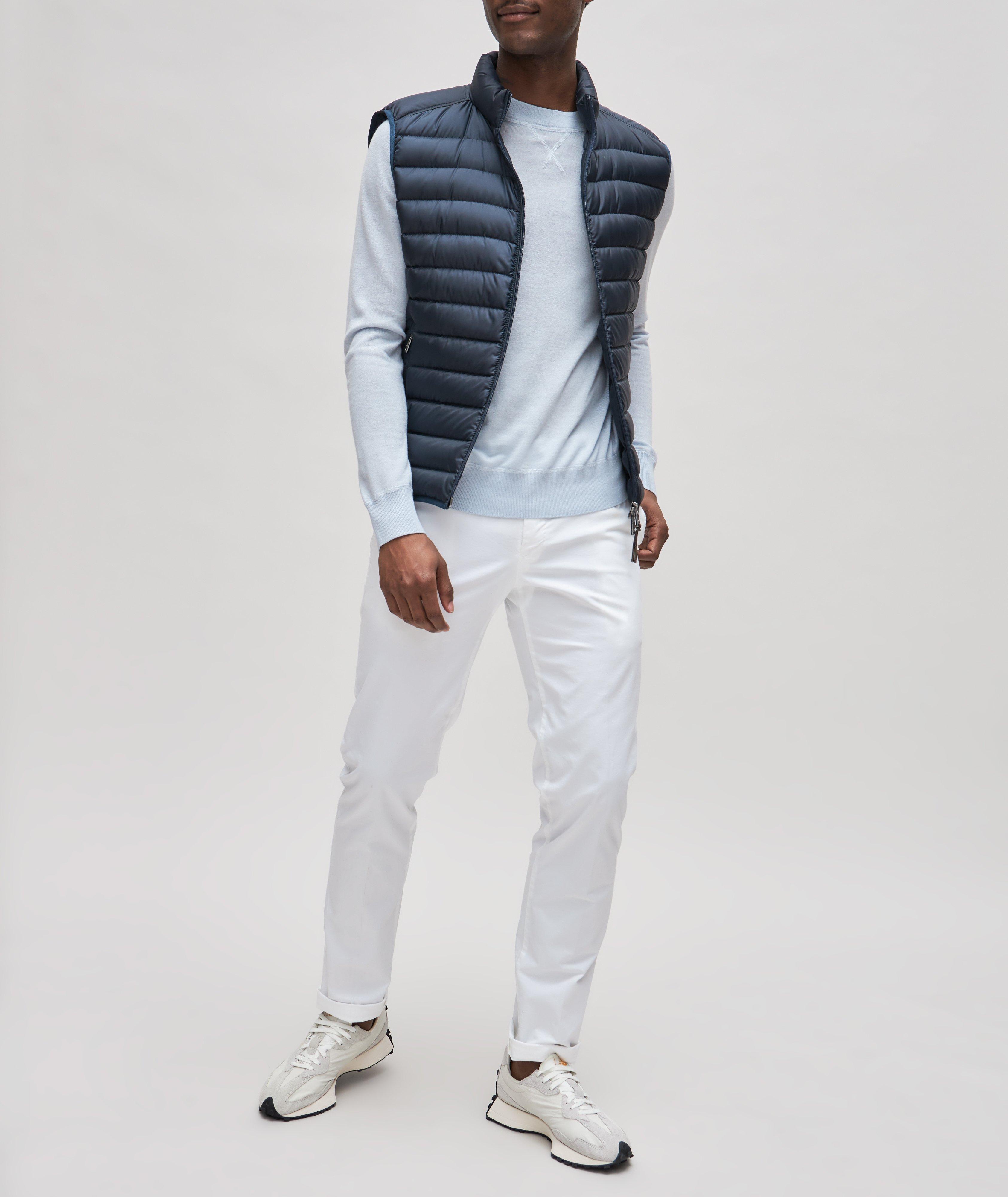 Long-Sleeve Wool-Silk-Cashmere Crewneck Sweater image 4