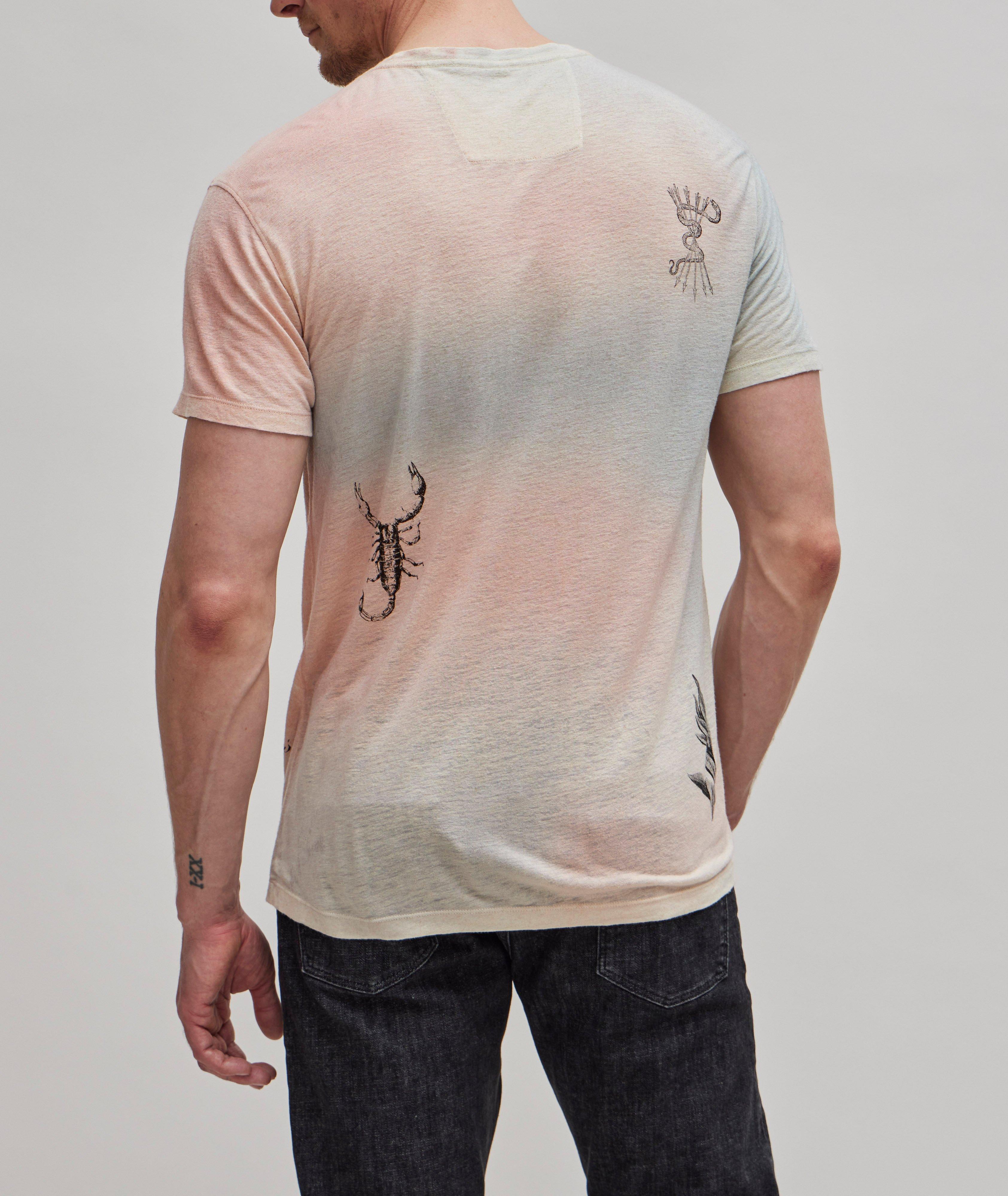 T-shirt imprimé teint par nouage à encolure ronde image 2