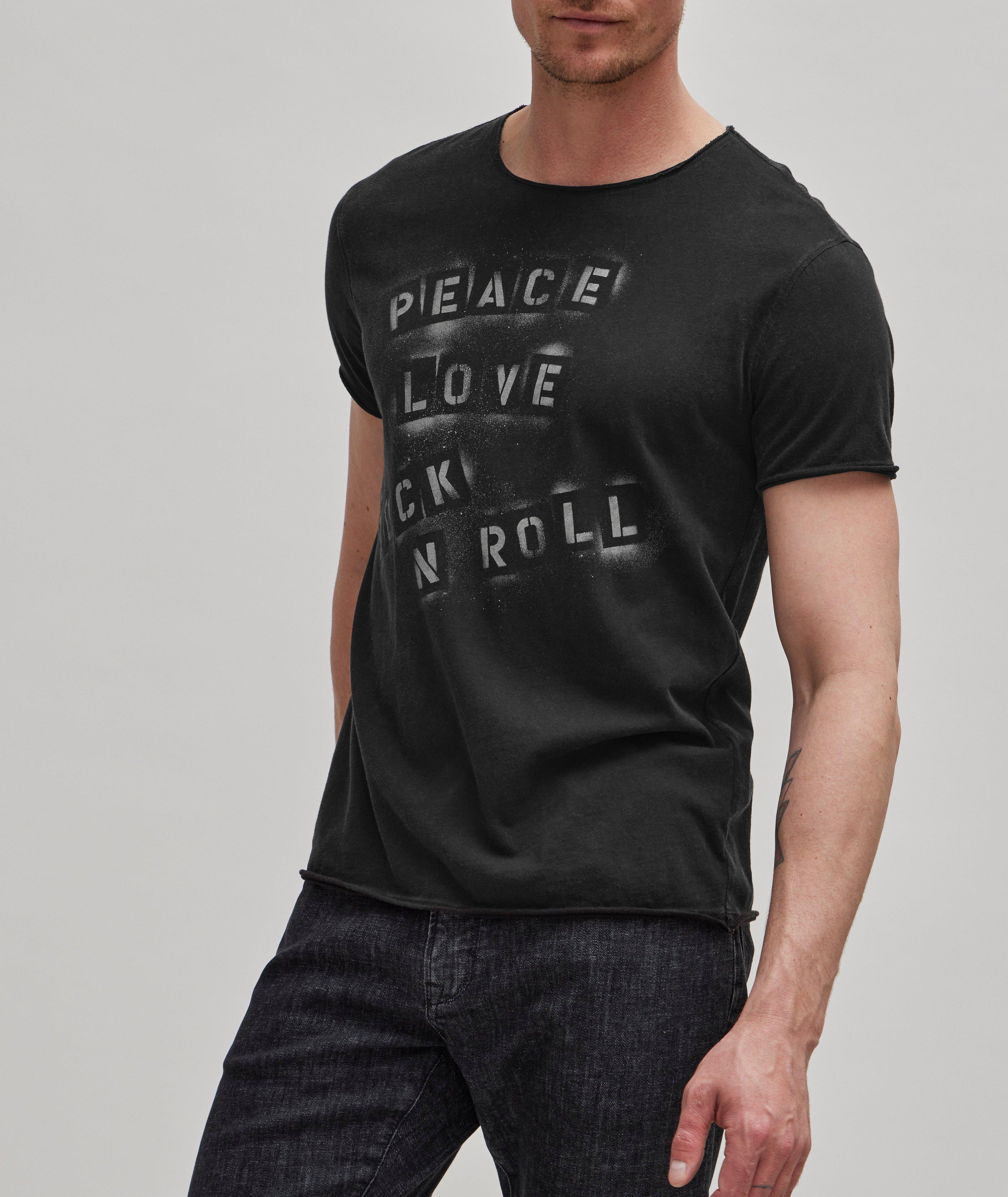 T-shirt à encolure ronde avec lettrage au pistolet image 1