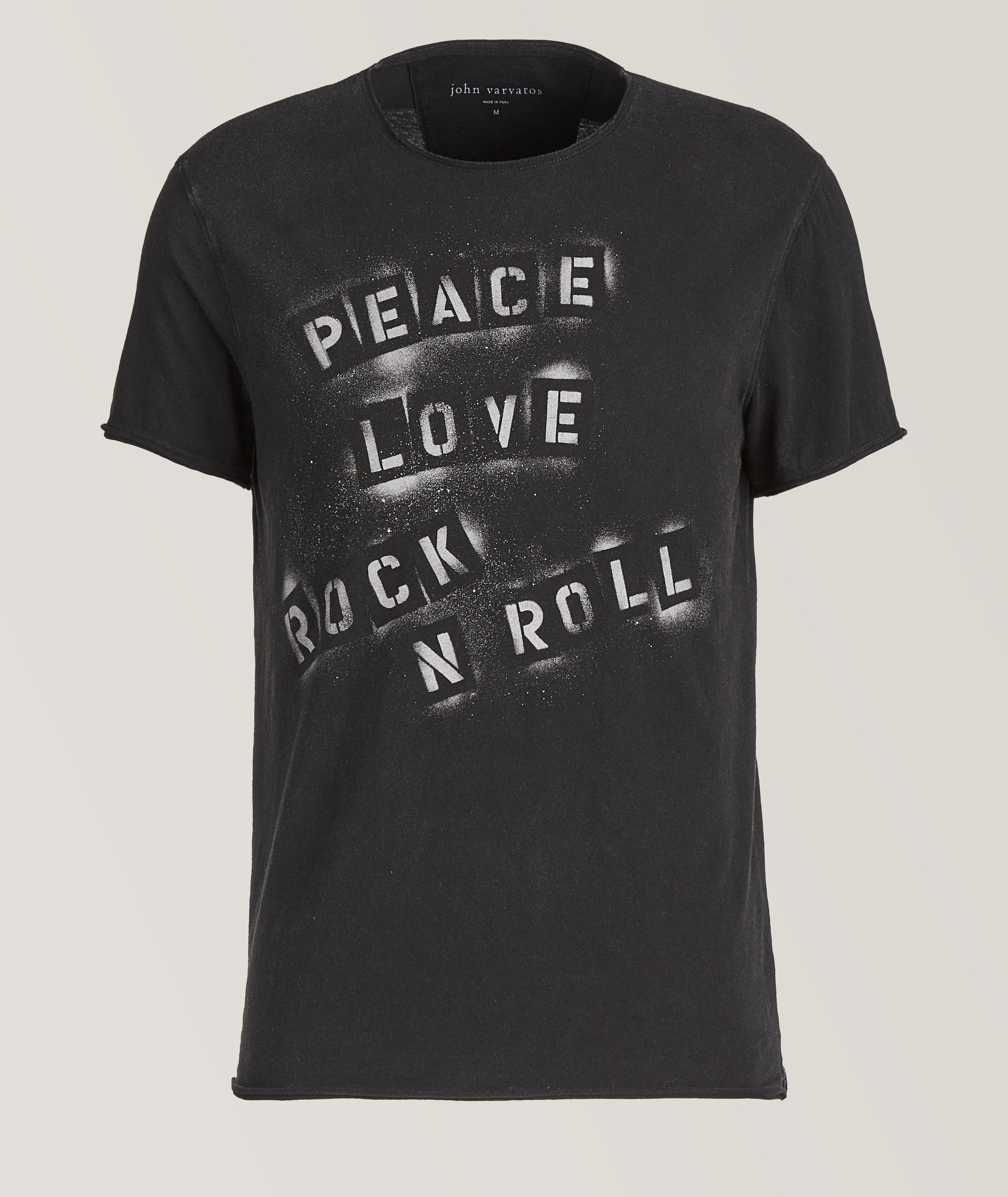 T-shirt à encolure ronde avec lettrage au pistolet image 0