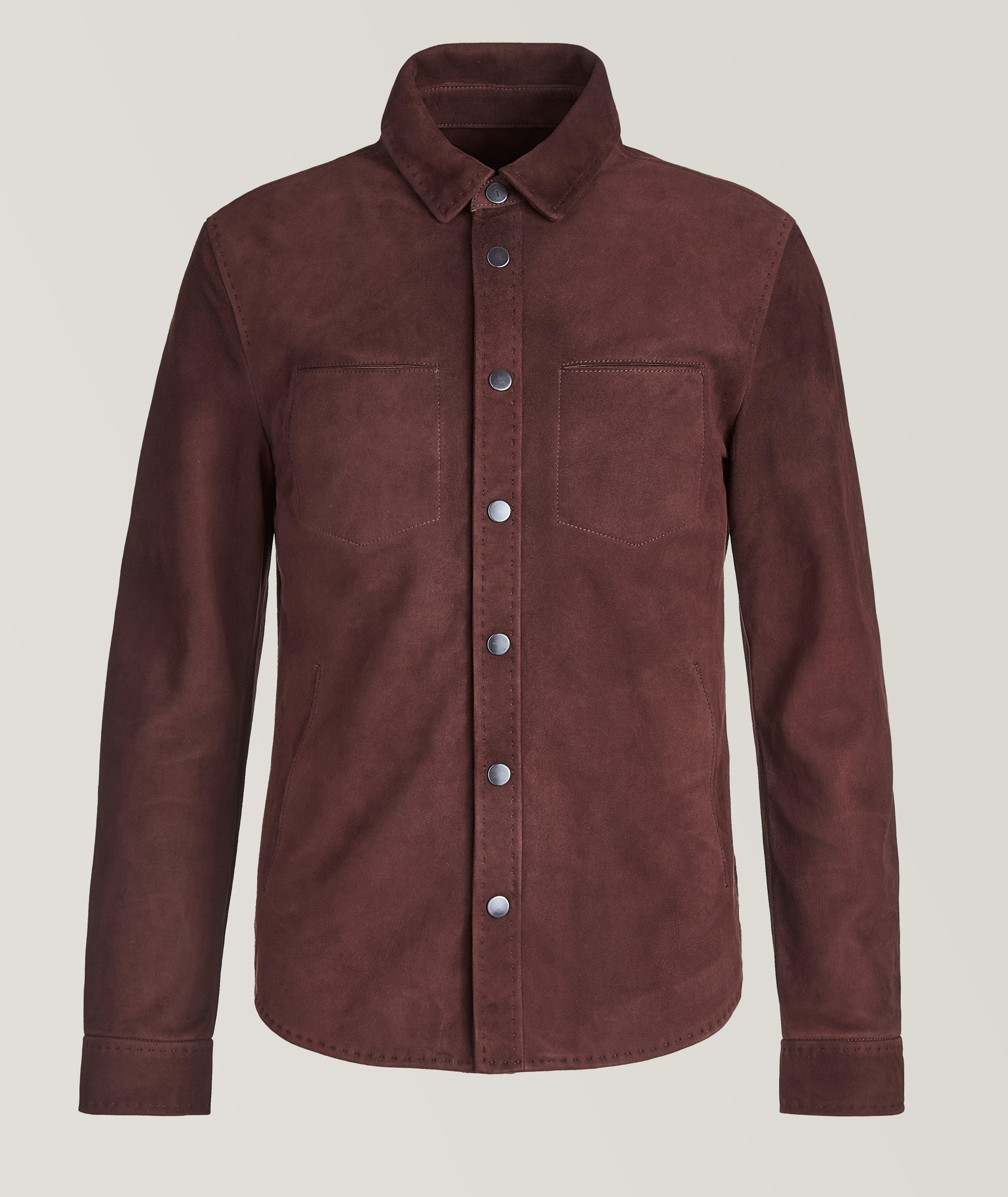 Snap Button Suede Overshirt image 0