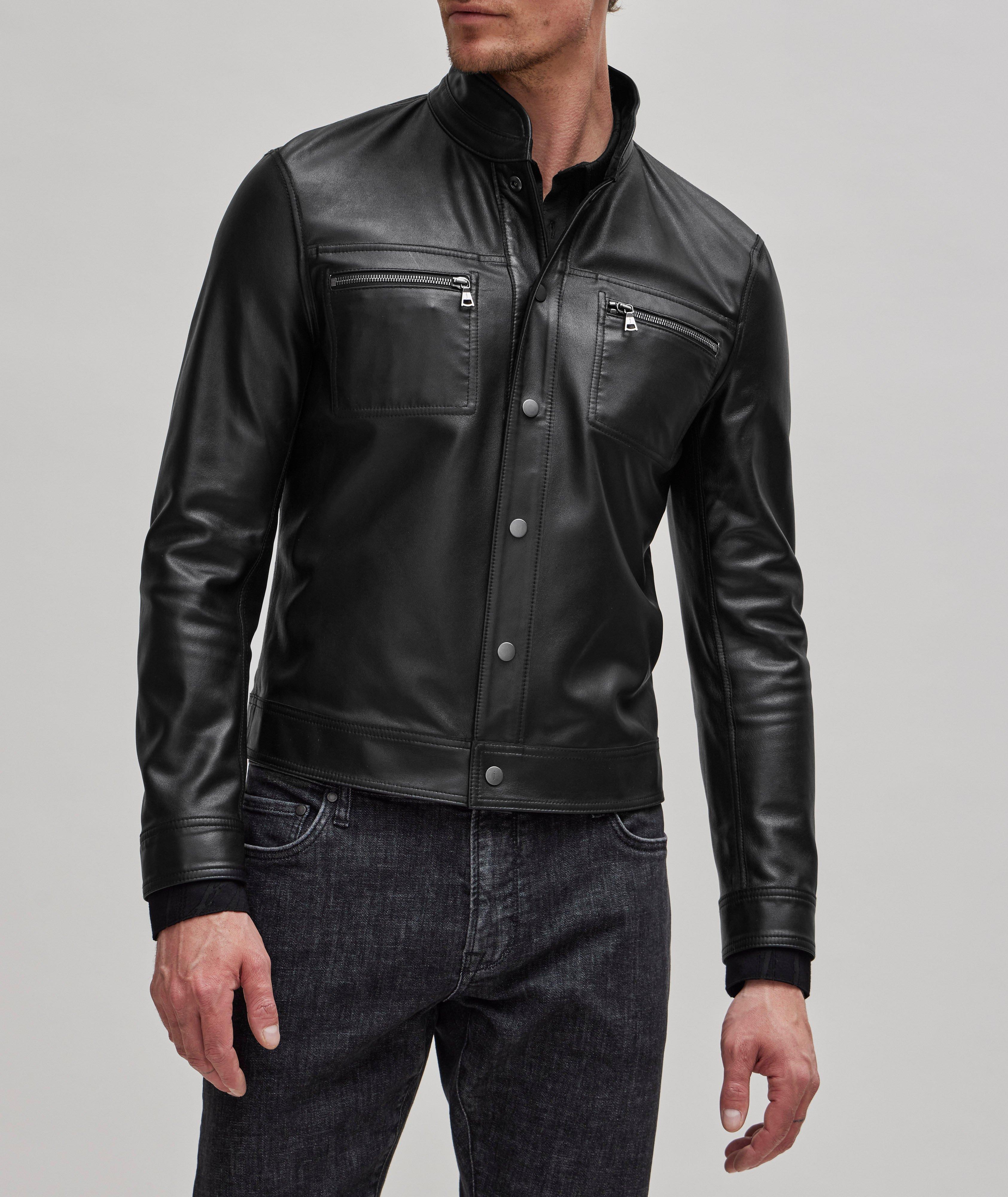 Blouson réversible en suède et en cuir image 3
