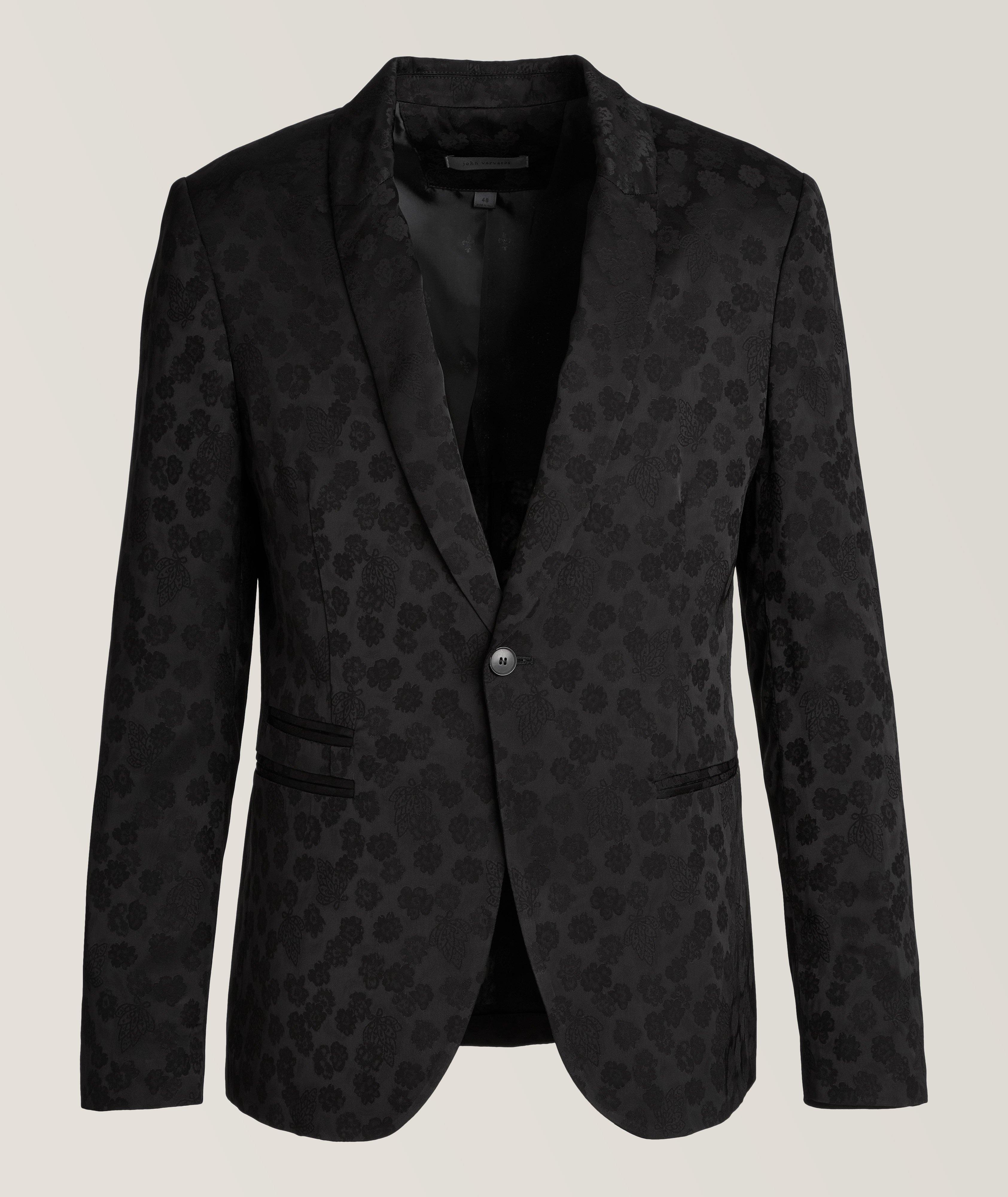 Floral Jacquard Shawl Collar Jacket image 0