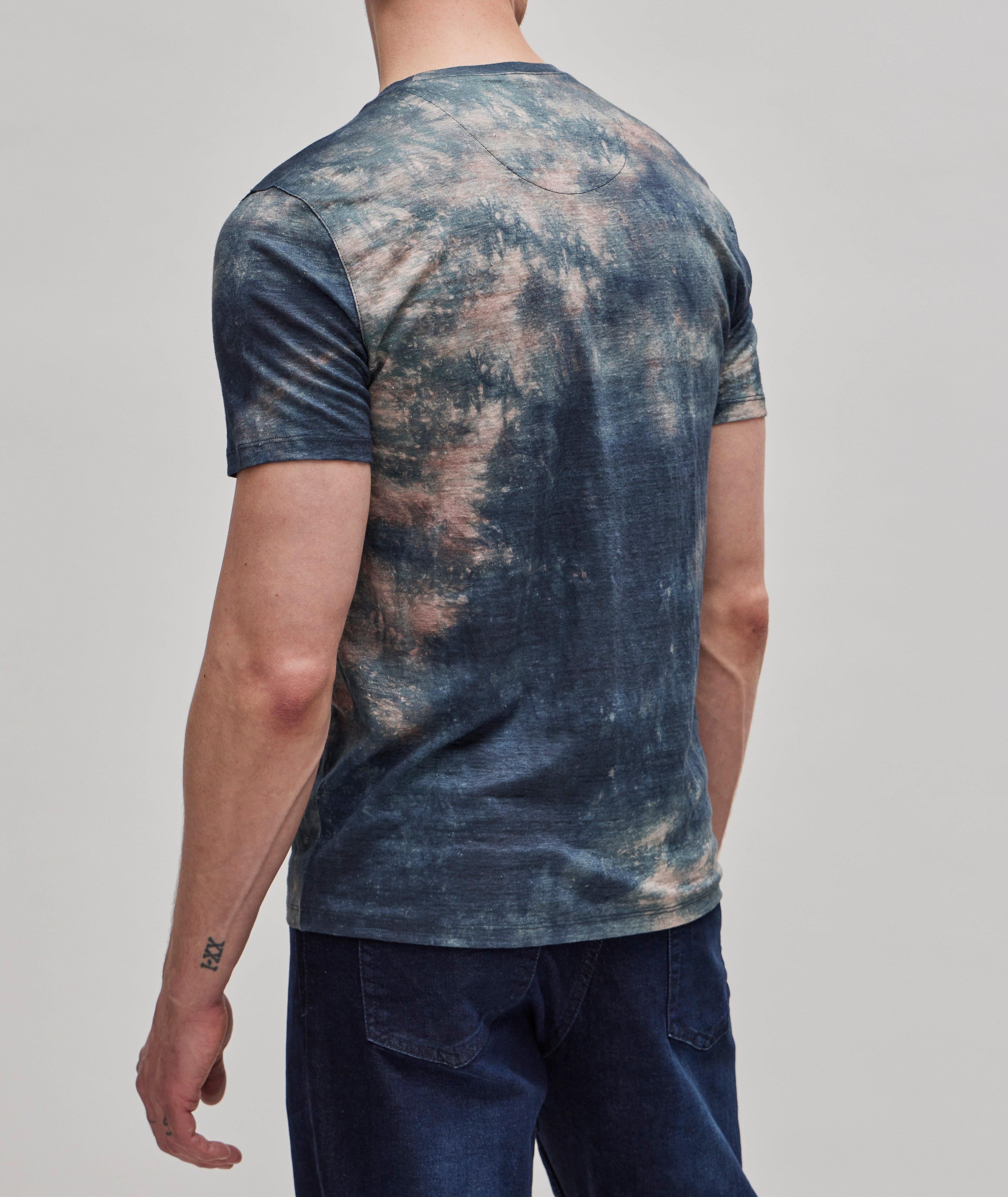 Faded Tie Dye Linen T-Shirt image 2